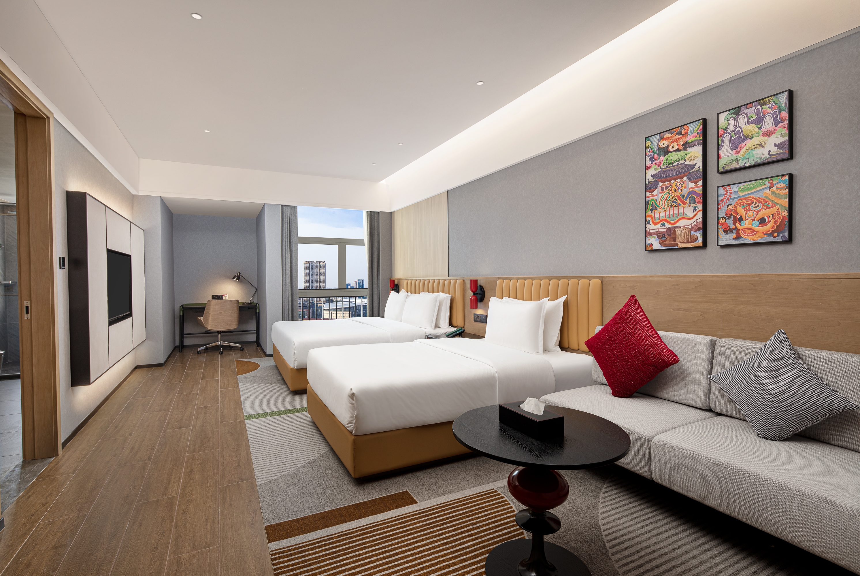 Guest room at the Ramada Encore by Wyndham Foshan Chancheng in Foshan, Other than US/Canada