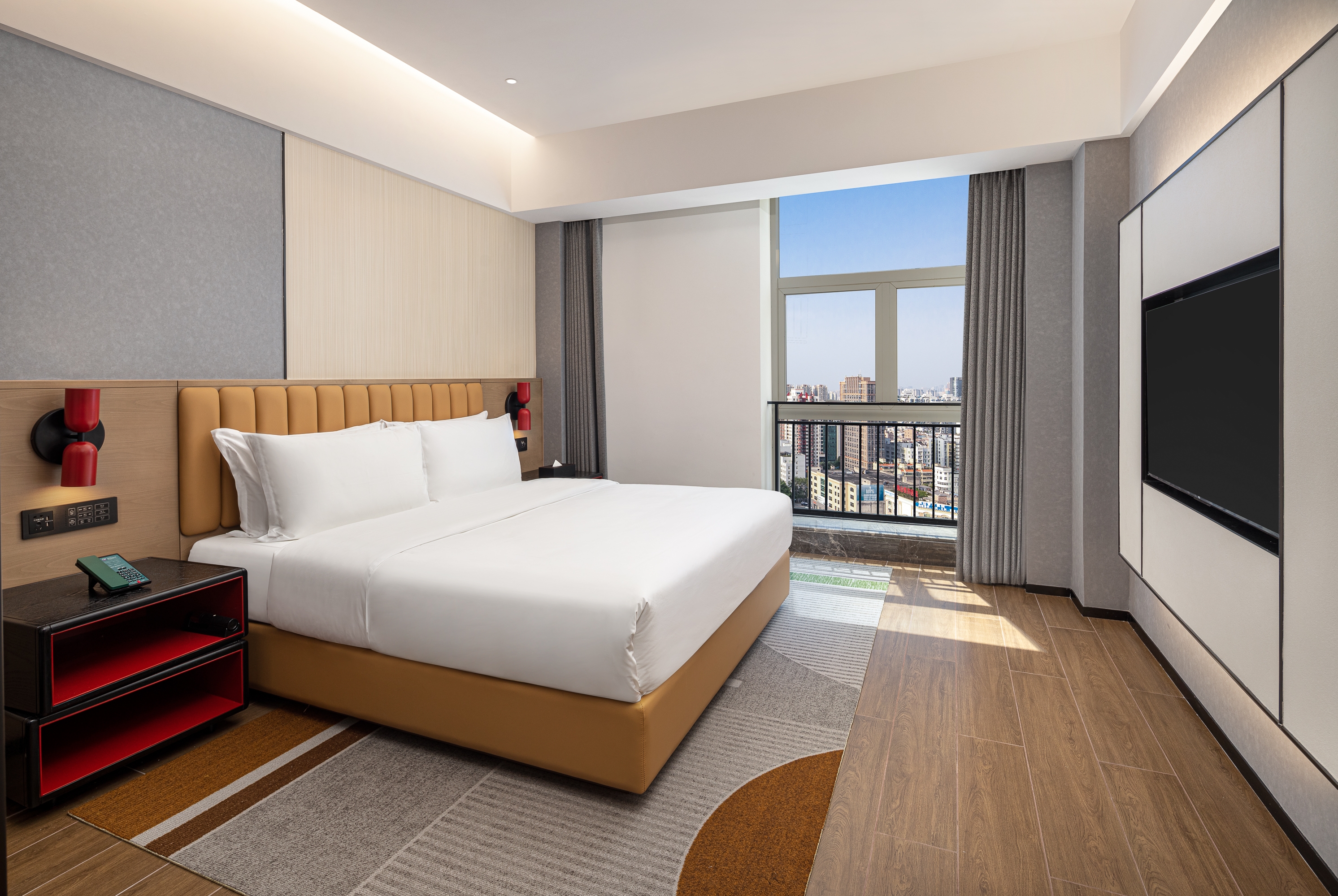 Guest room at the Ramada Encore by Wyndham Foshan Chancheng in Foshan, Other than US/Canada