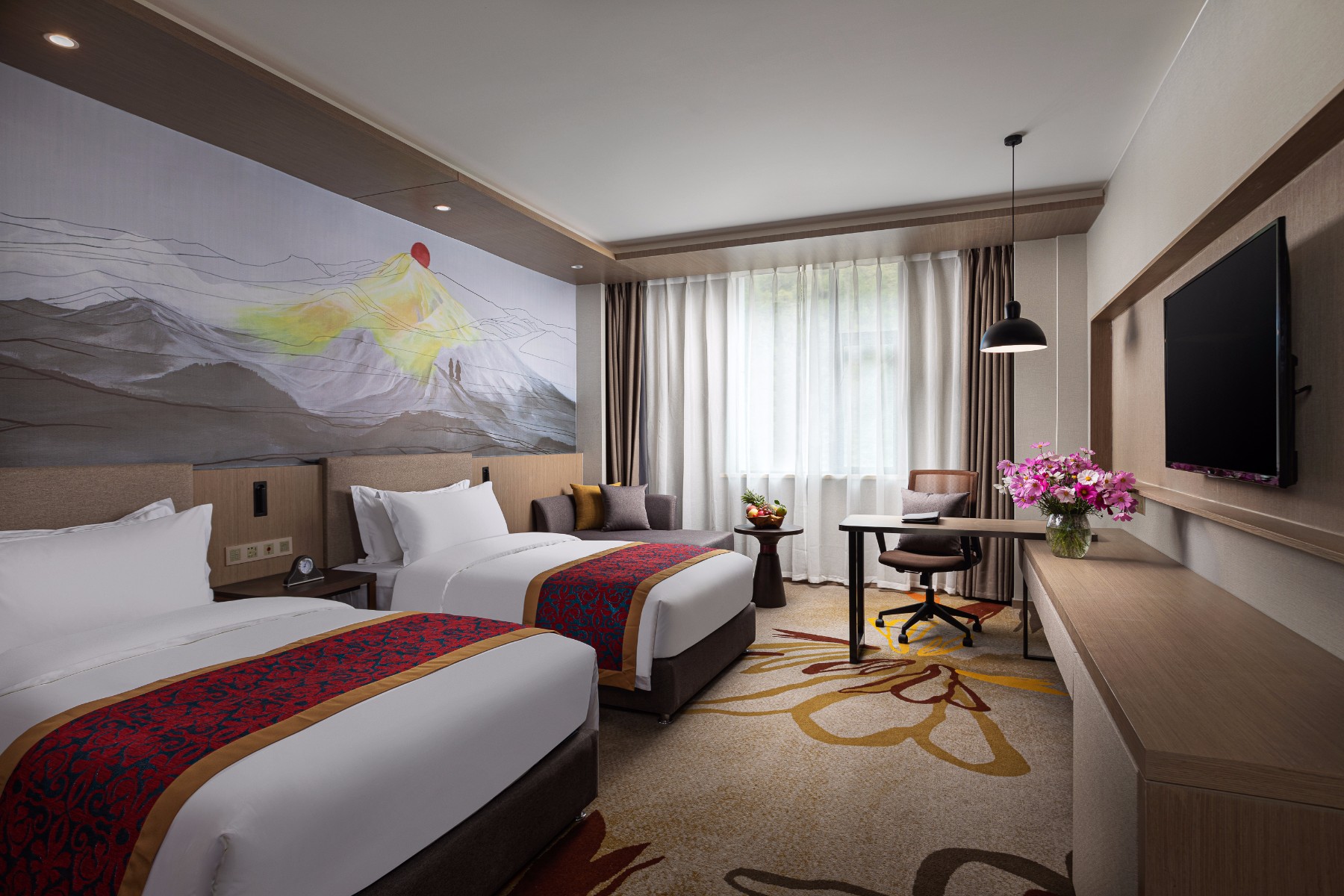 Guest room at the Ramada by Wyndham Daocheng in Ganzi Autonomous Prefecture, Other than US/Canada