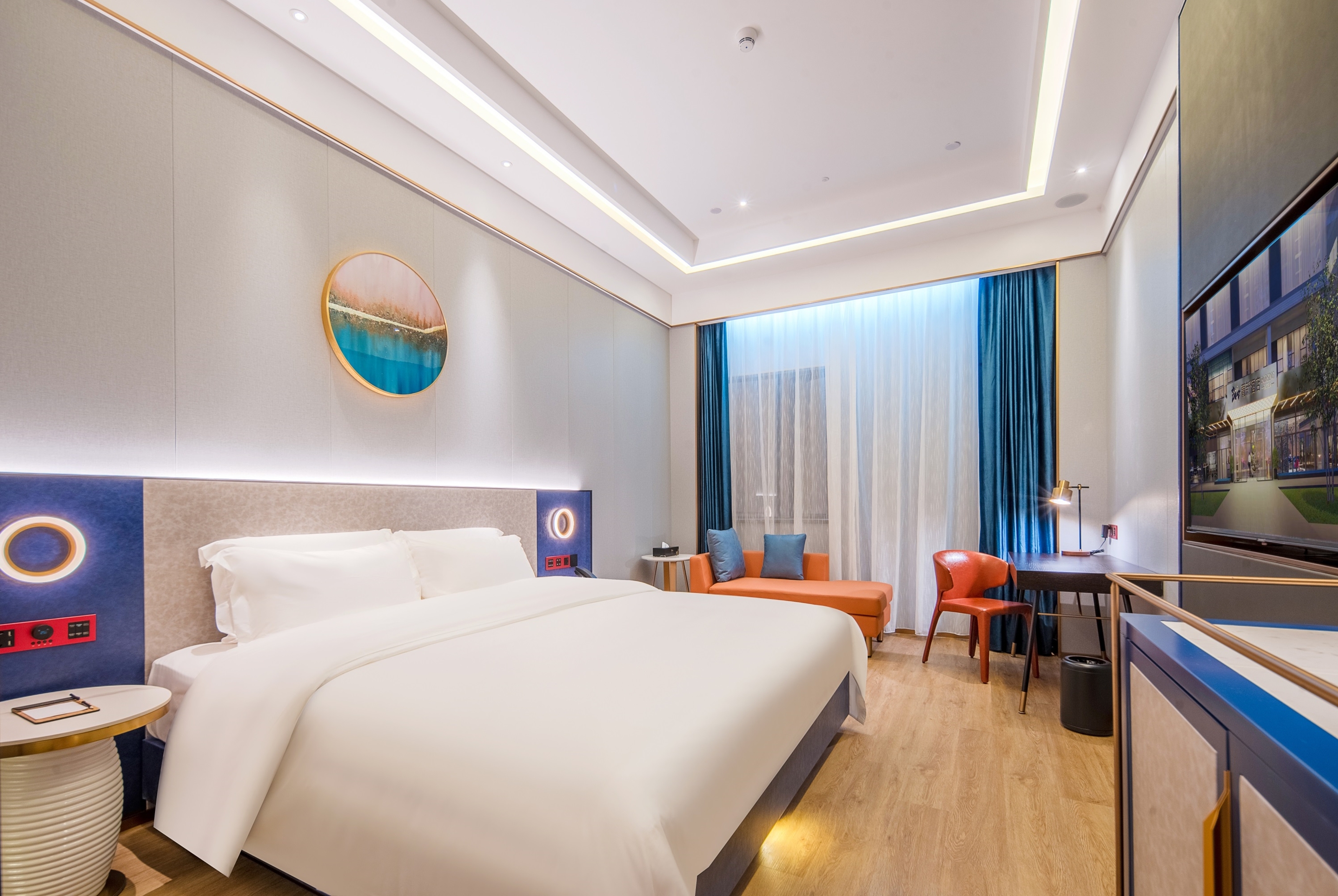 Guest room at the Ramada by Wyndham Guangzhou Huangpu in Guangzhou PRC, Other than US/Canada