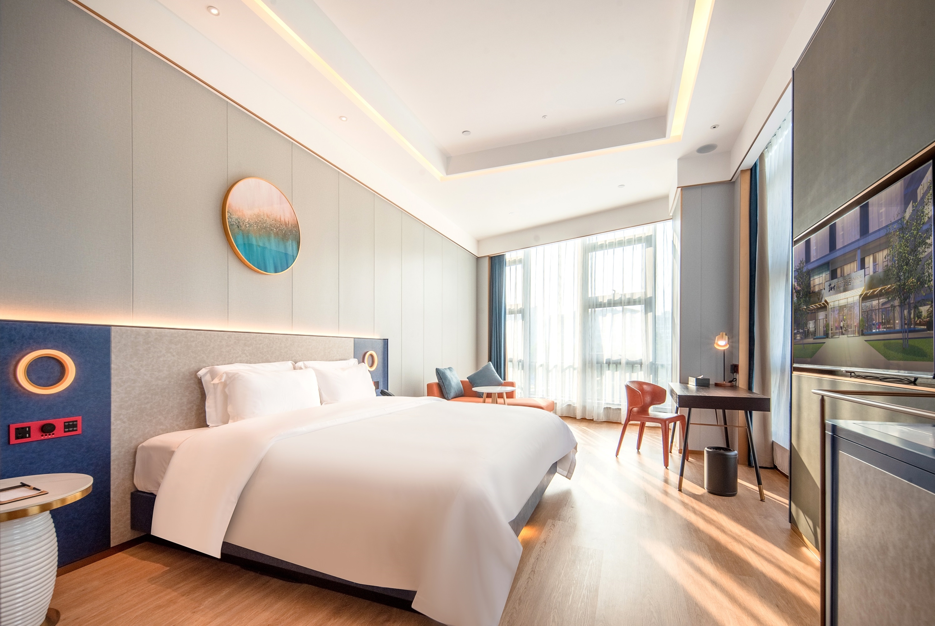 Guest room at the Ramada by Wyndham Guangzhou Huangpu in Guangzhou PRC, Other than US/Canada