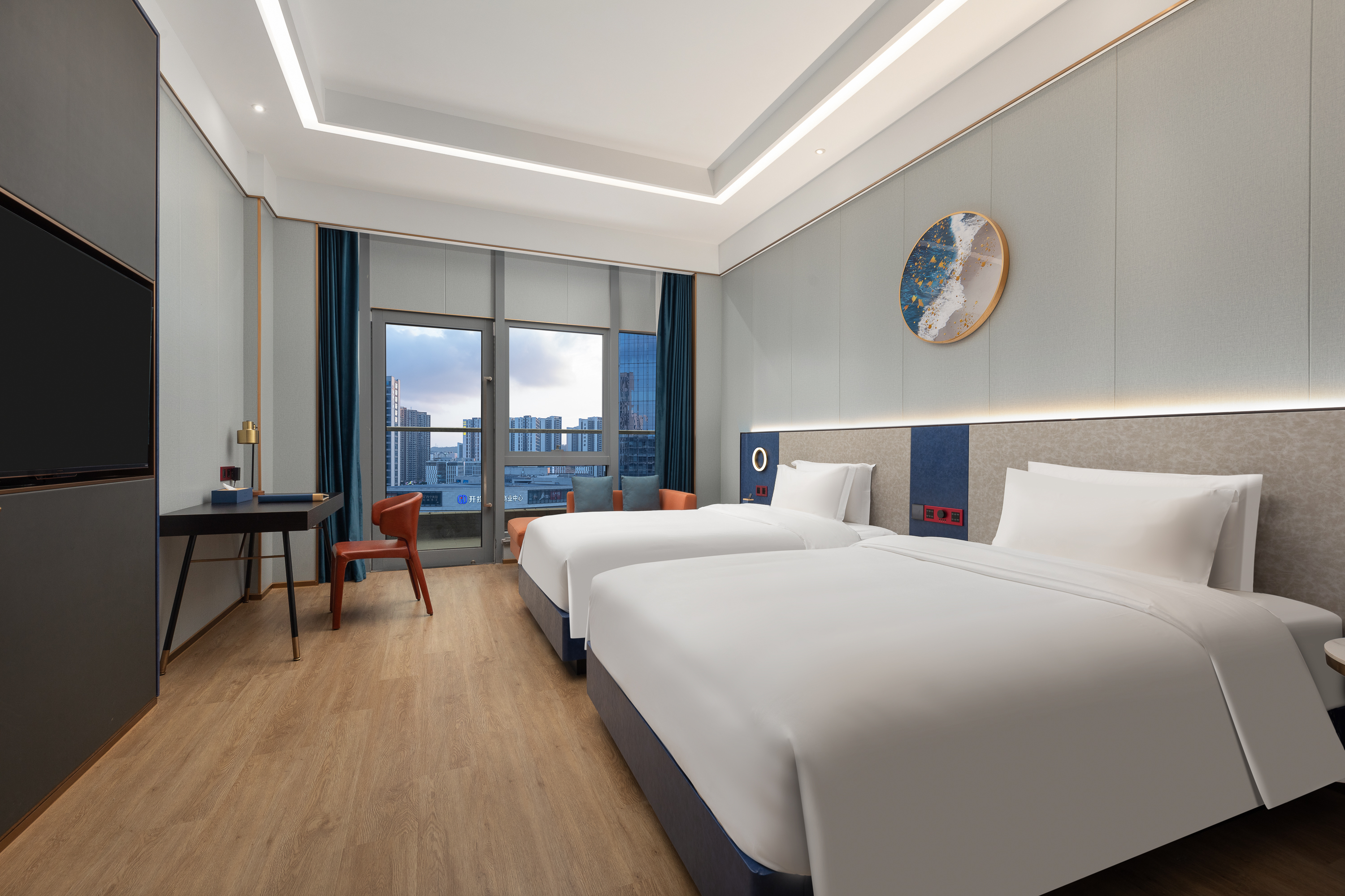 Guest room at the Ramada by Wyndham Guangzhou Huangpu in Guangzhou PRC, Other than US/Canada