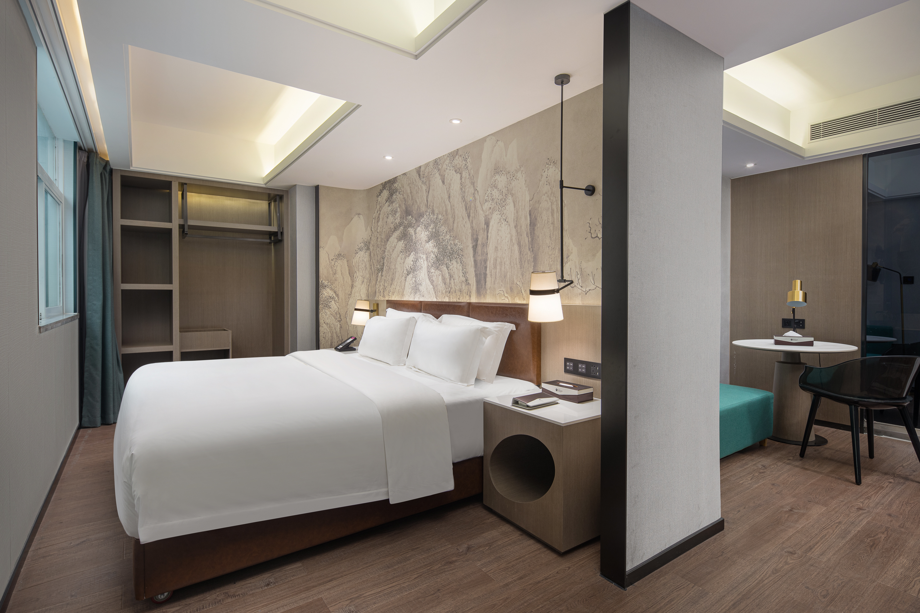 Guest room at the Ramada Encore by Wyndham Guangzhou Jiangnan West in Guangzhou, Other than US/Canada