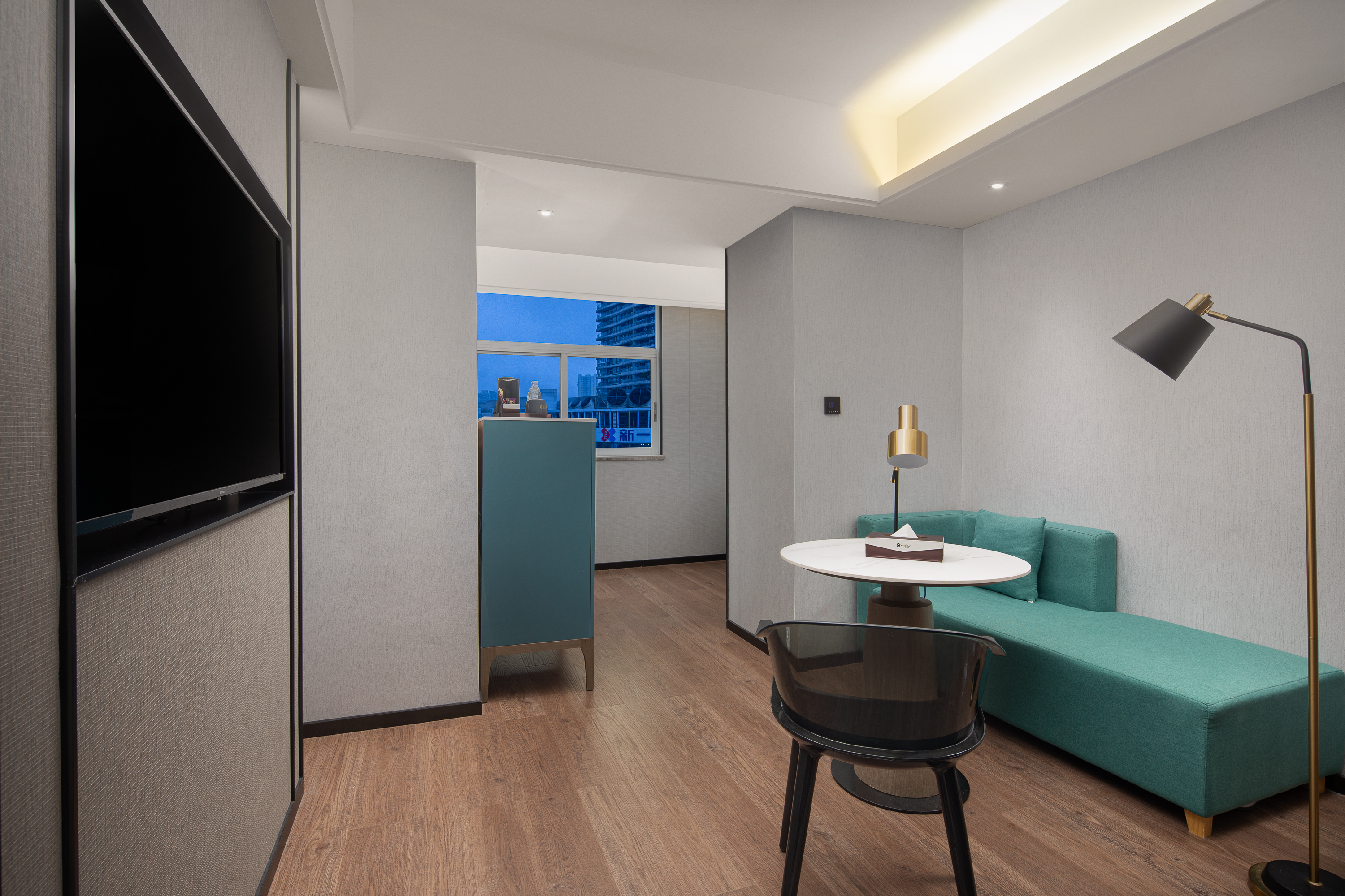 Guest room at the Ramada Encore by Wyndham Guangzhou Jiangnan West in Guangzhou, Other than US/Canada