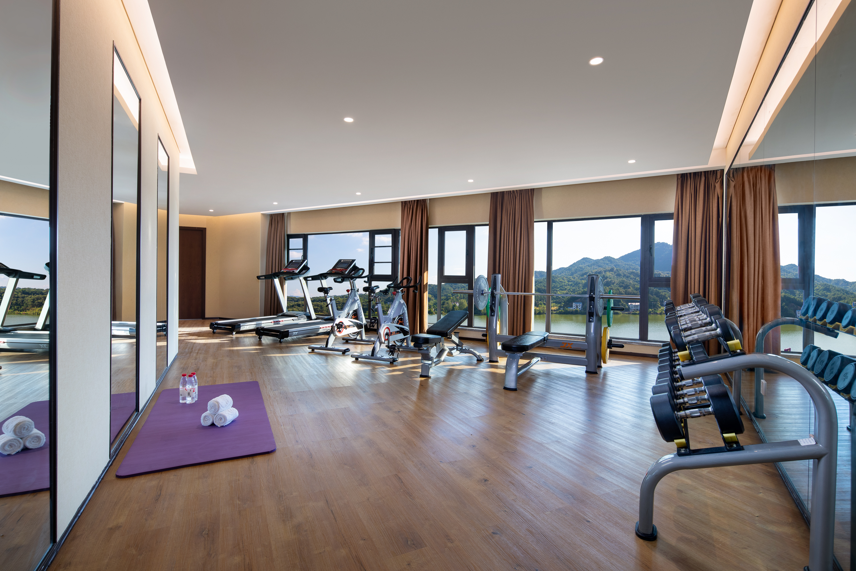 Fitness room at Ramada by Wyndham Yingshan Jiulongwan Resort in Huanggang, Other than US/Canada