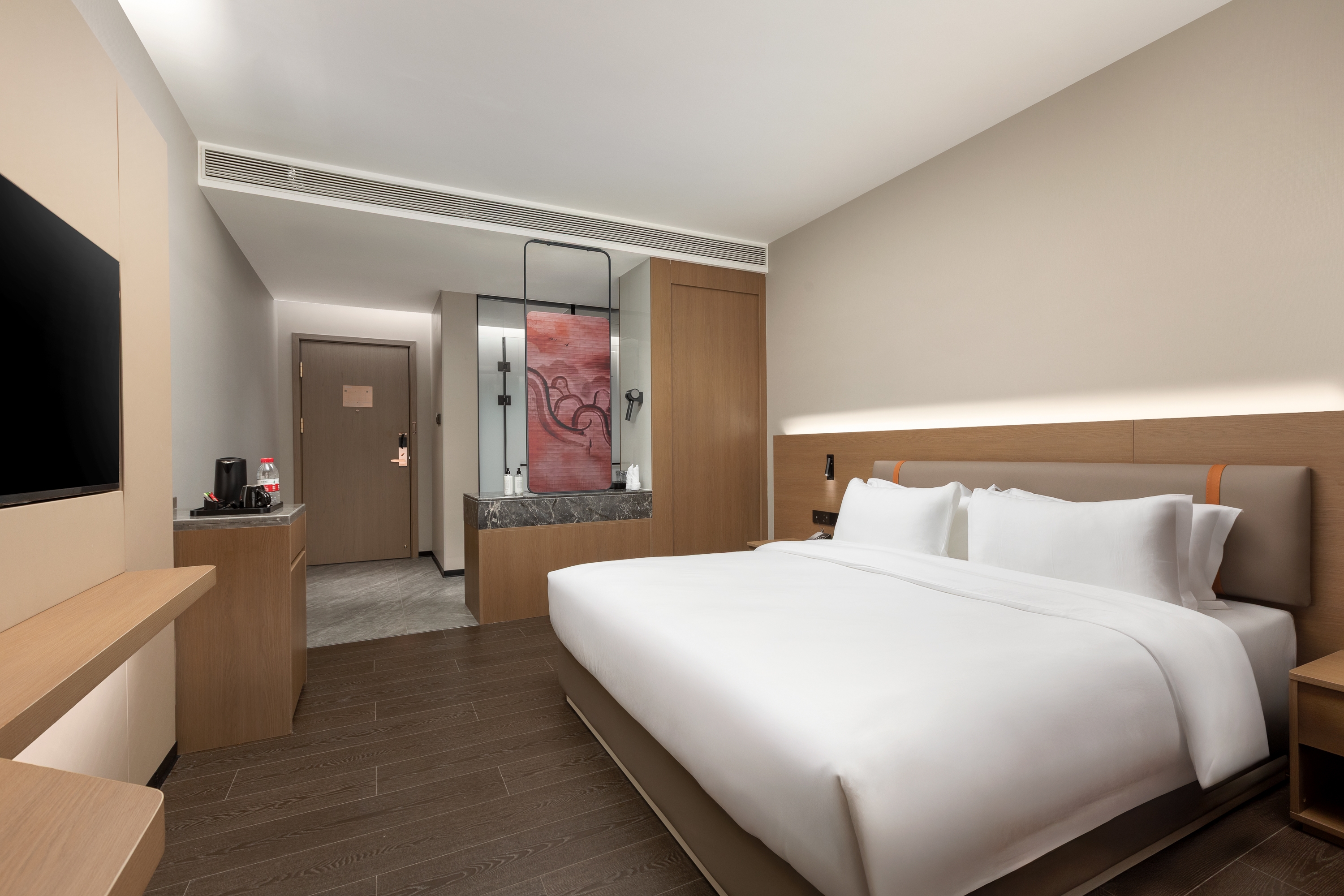 Guest room at the Ramada Encore by Wyndham Huizhou Huidong in Huizhou, Other than US/Canada