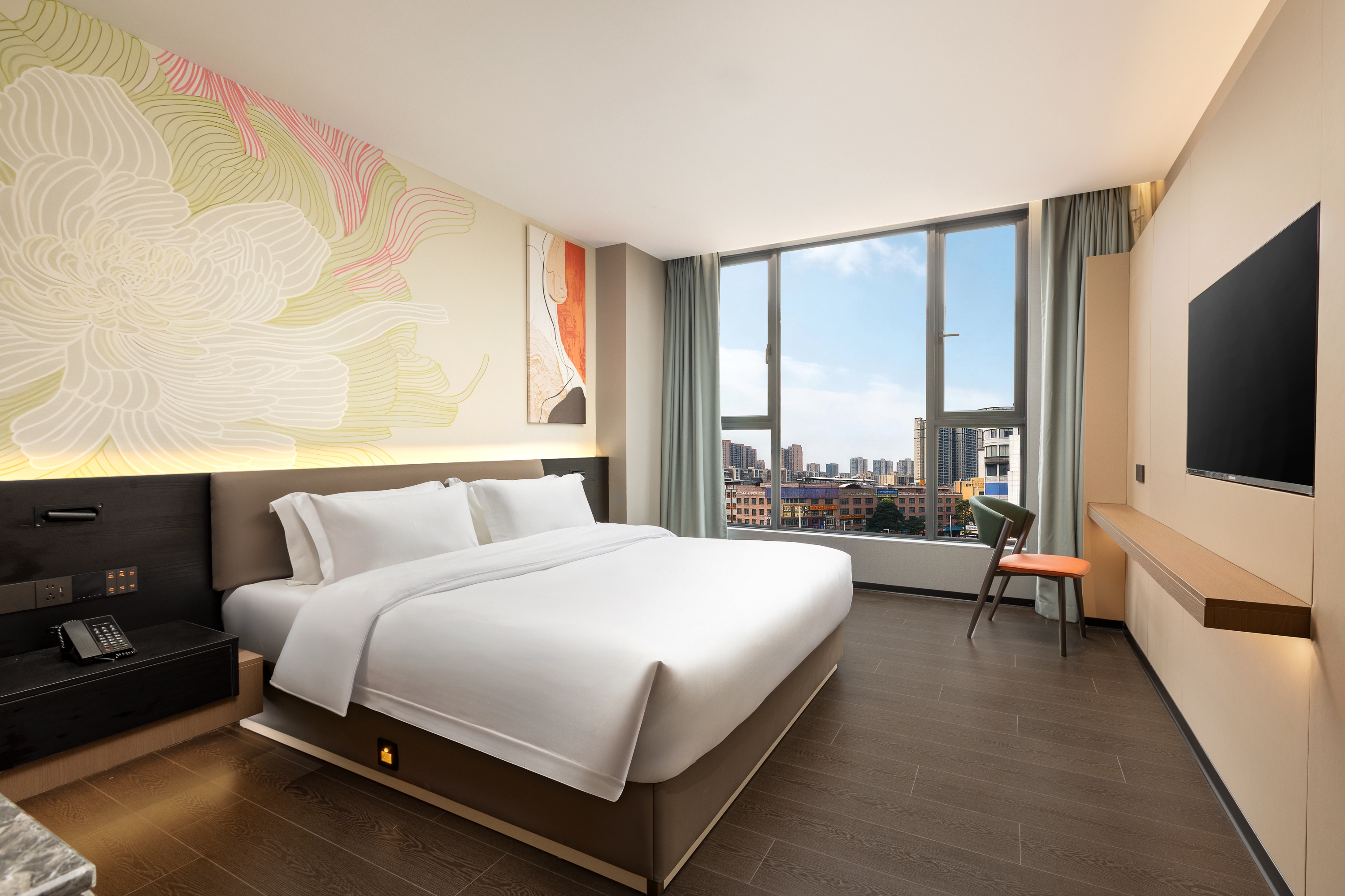 Guest room at the Ramada Encore by Wyndham Huizhou Huidong in Huizhou, Other than US/Canada
