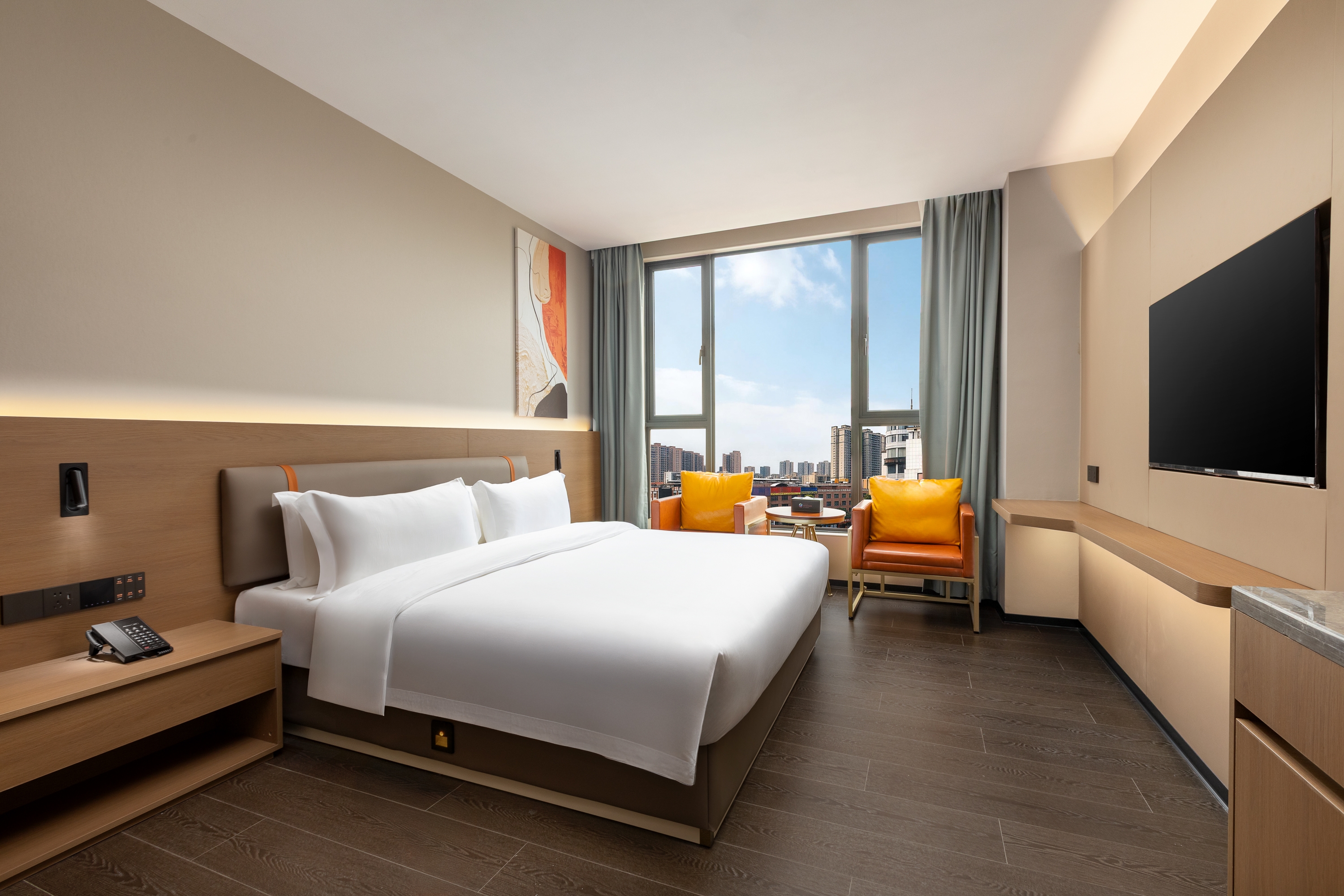 Guest room at the Ramada Encore by Wyndham Huizhou Huidong in Huizhou, Other than US/Canada