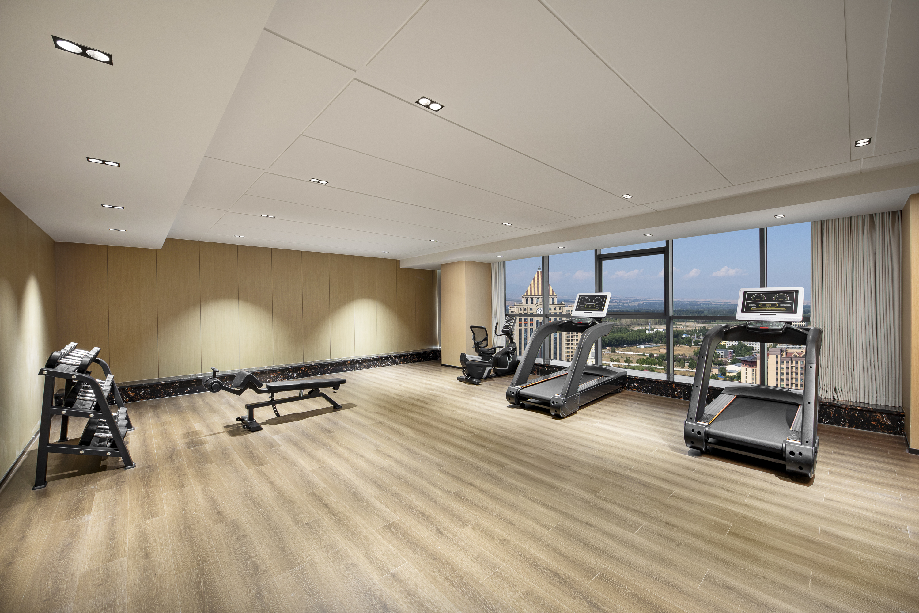 Fitness room at Ramada by Wyndham Khorgos Free Trade Zone in Khorgos, Other than US/Canada