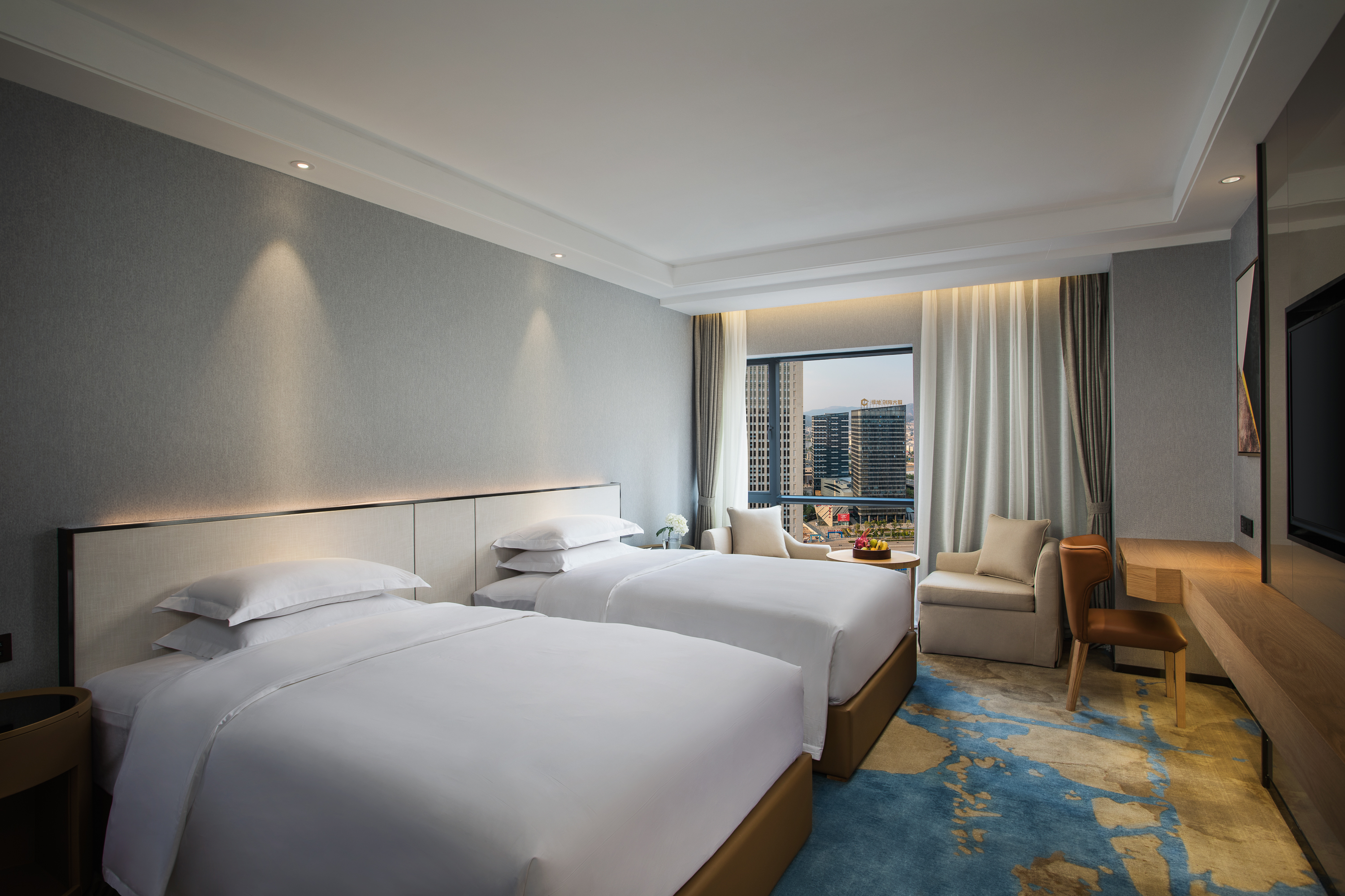 Double bed guest room at the Ramada Encore by Wyndham Kunming West in Kunming, Other than US/Canada