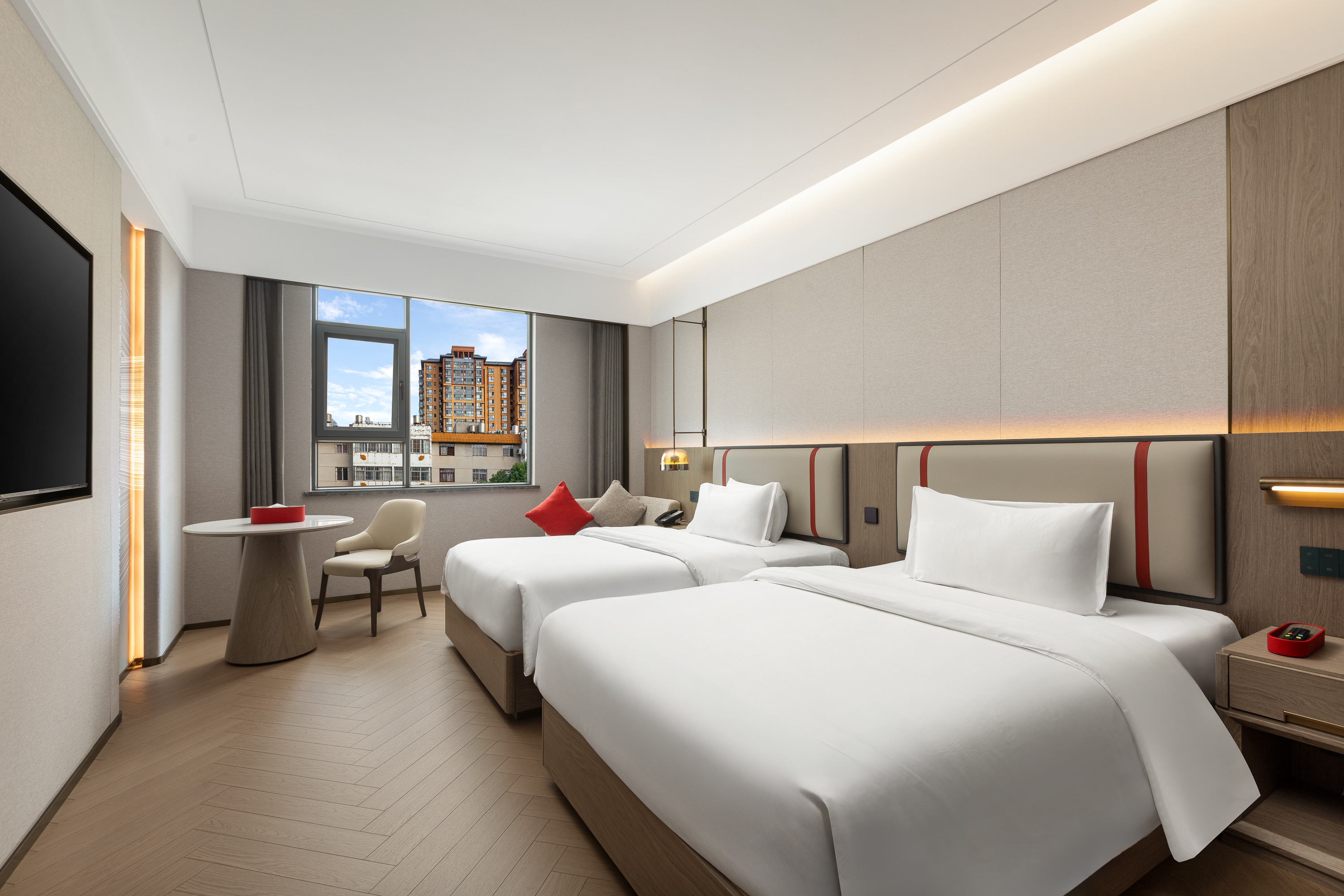 Guest room at the Ramada Encore by Wyndham Kunming Jingkai in Kunming, Other than US/Canada