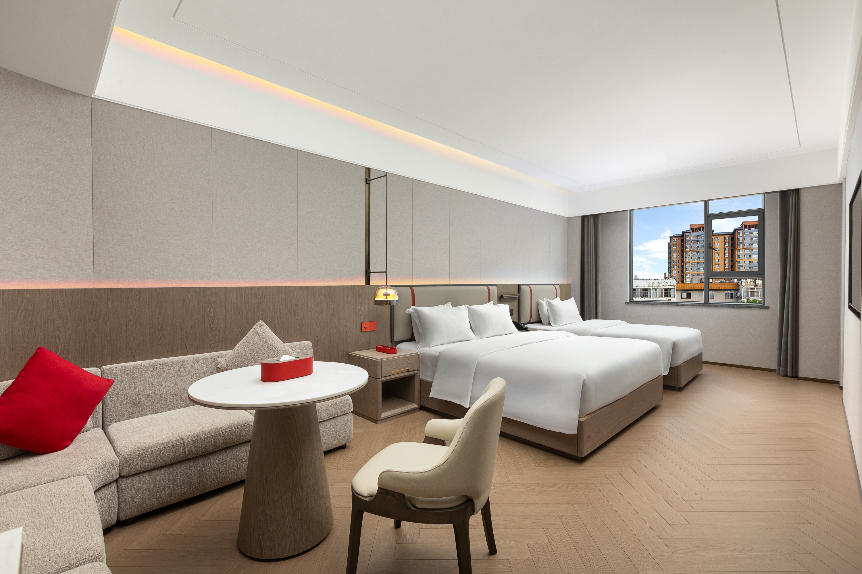 Guest room at the Ramada Encore by Wyndham Kunming Jingkai in Kunming, Other than US/Canada