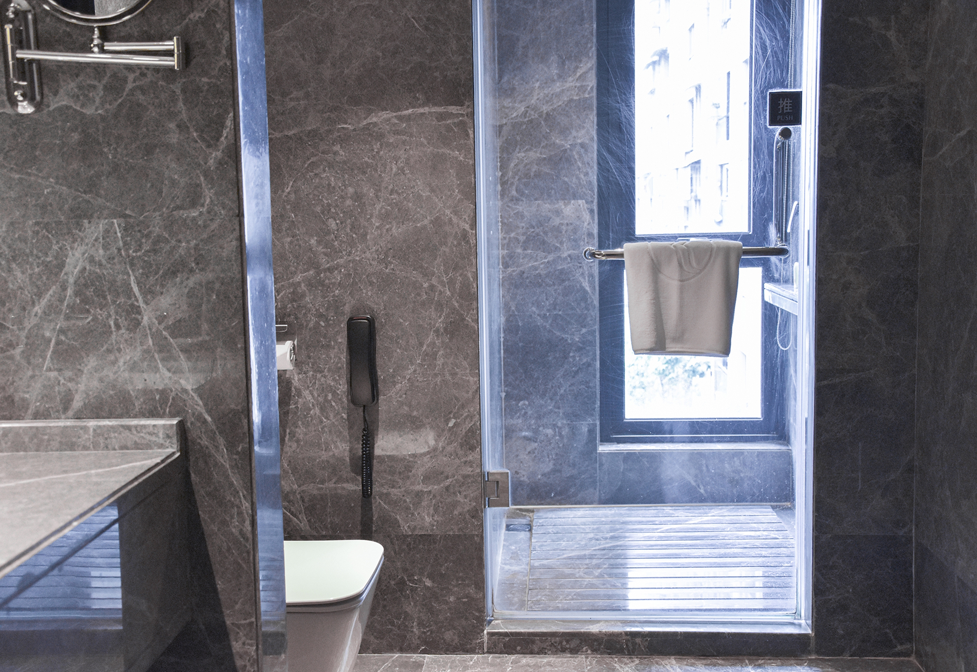 Guest room bath at the Ramada by Wyndham Leshan in Leshan, Other than US/Canada