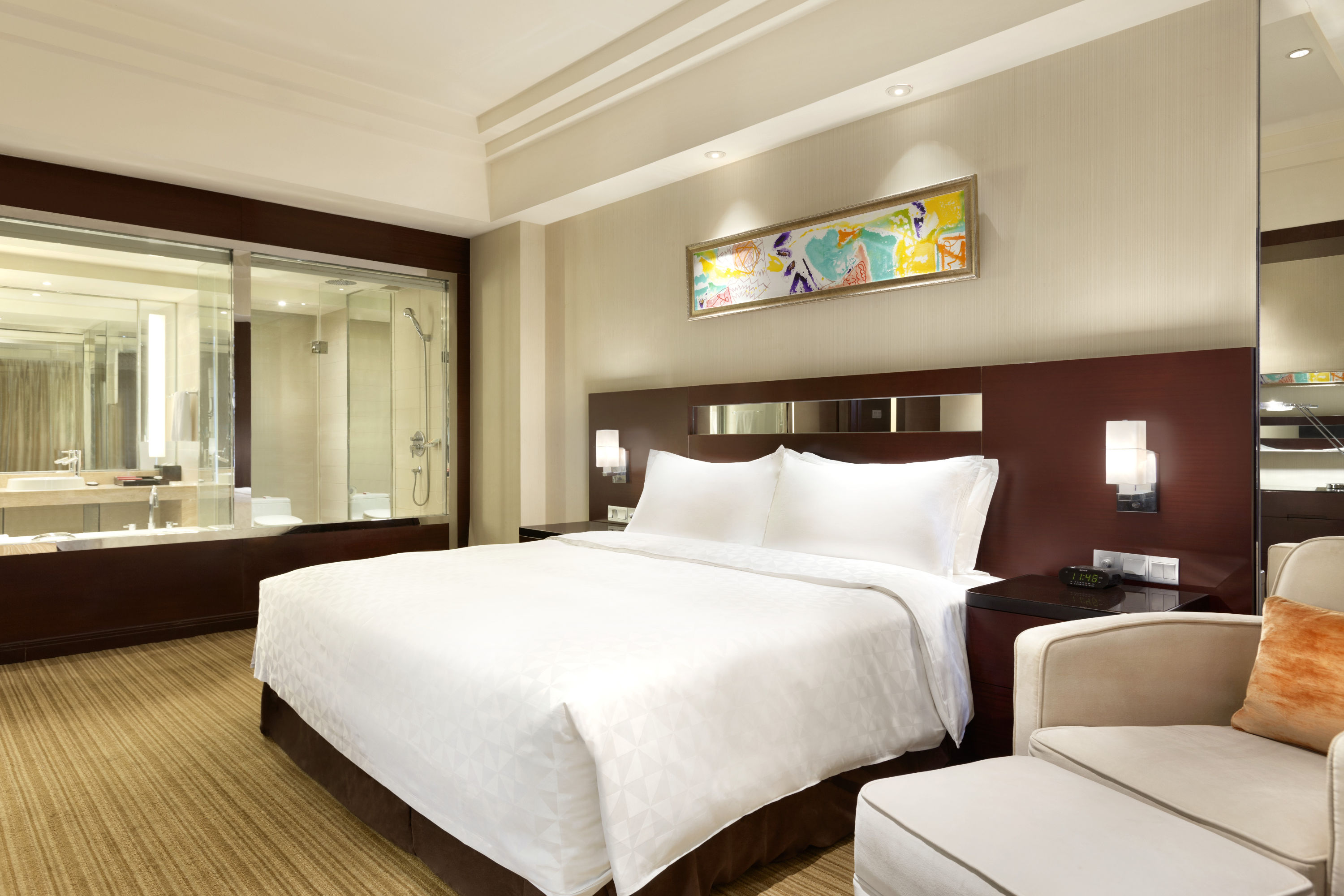 Guest room at the Ramada Plaza by Wyndham Lianyungang in Lianyungang, Other than US/Canada