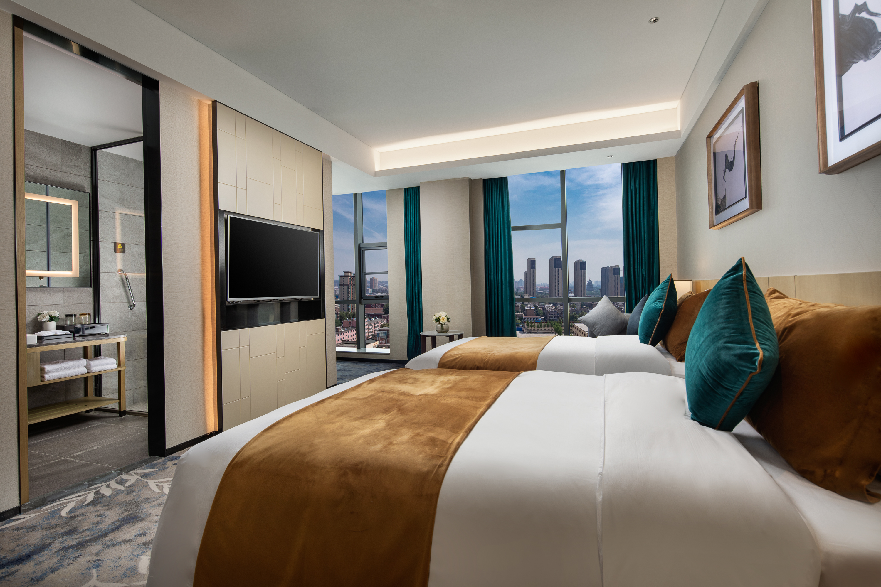 Guest room at the Ramada by Wyndham Luoyang Downtown in Luoyang, Other than US/Canada