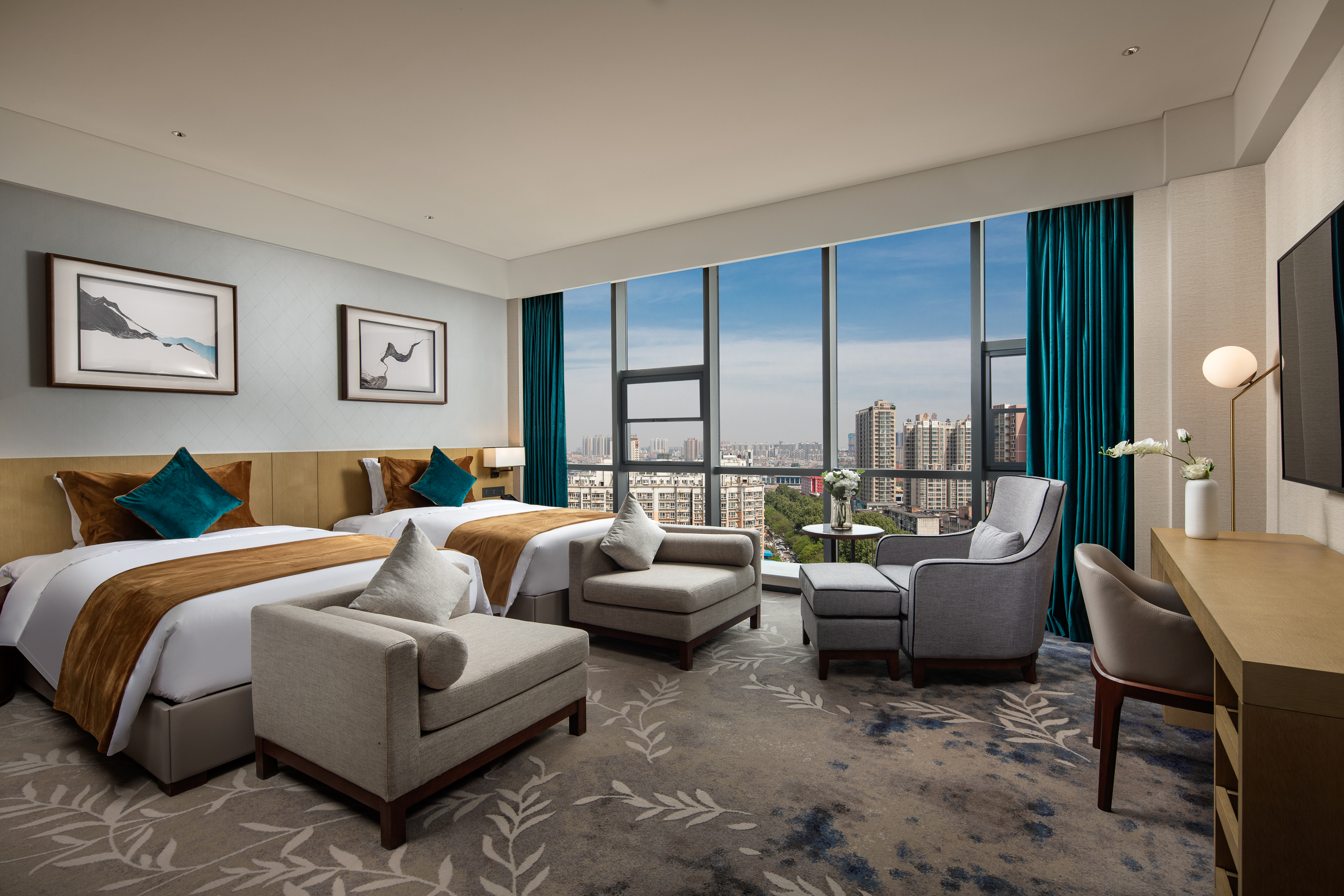 Guest room at the Ramada by Wyndham Luoyang Downtown in Luoyang, Other than US/Canada