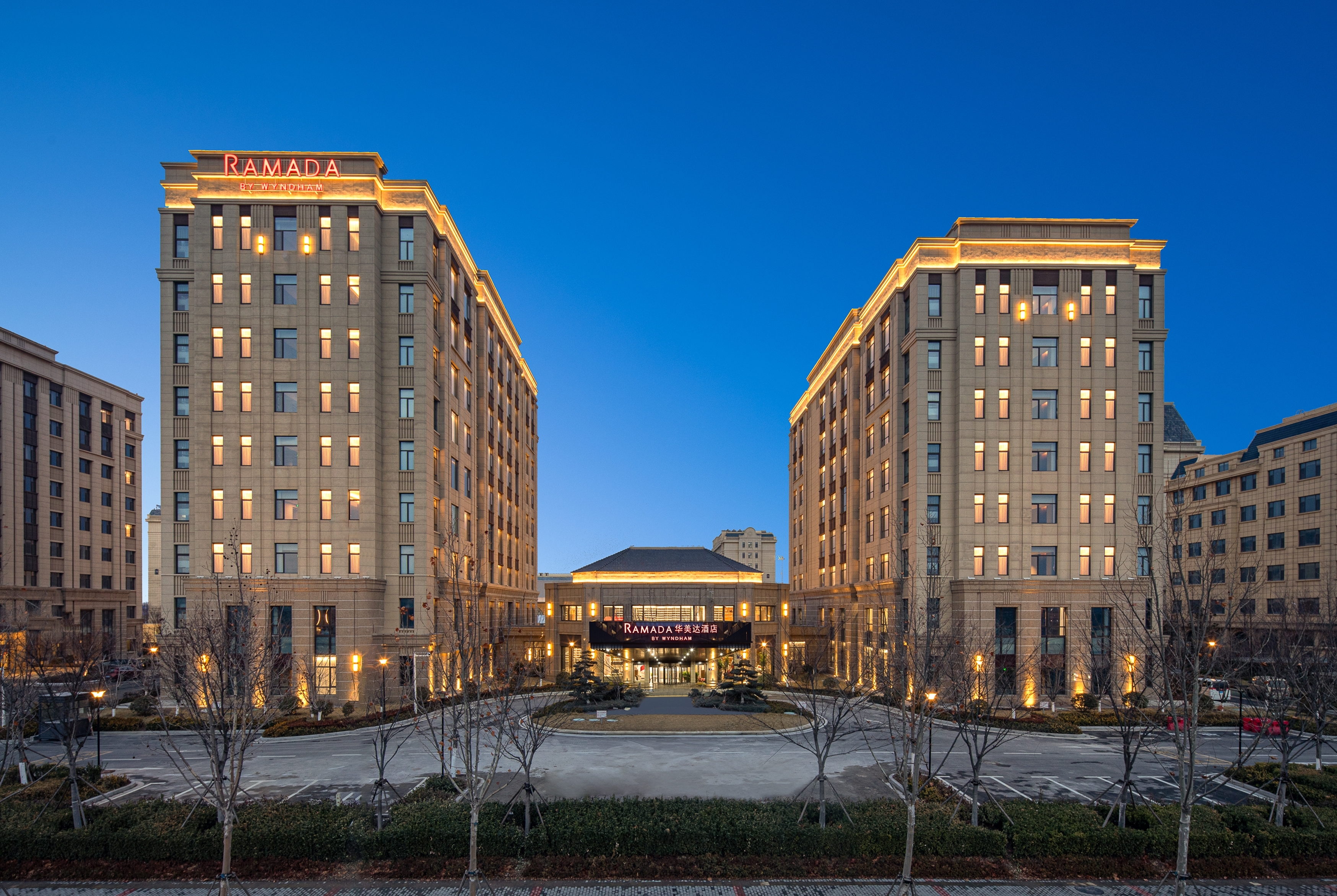 Exterior of Ramada by Wyndham Qingdao Jiaodong International Airport hotel in Qingdao, Other than US/Canada