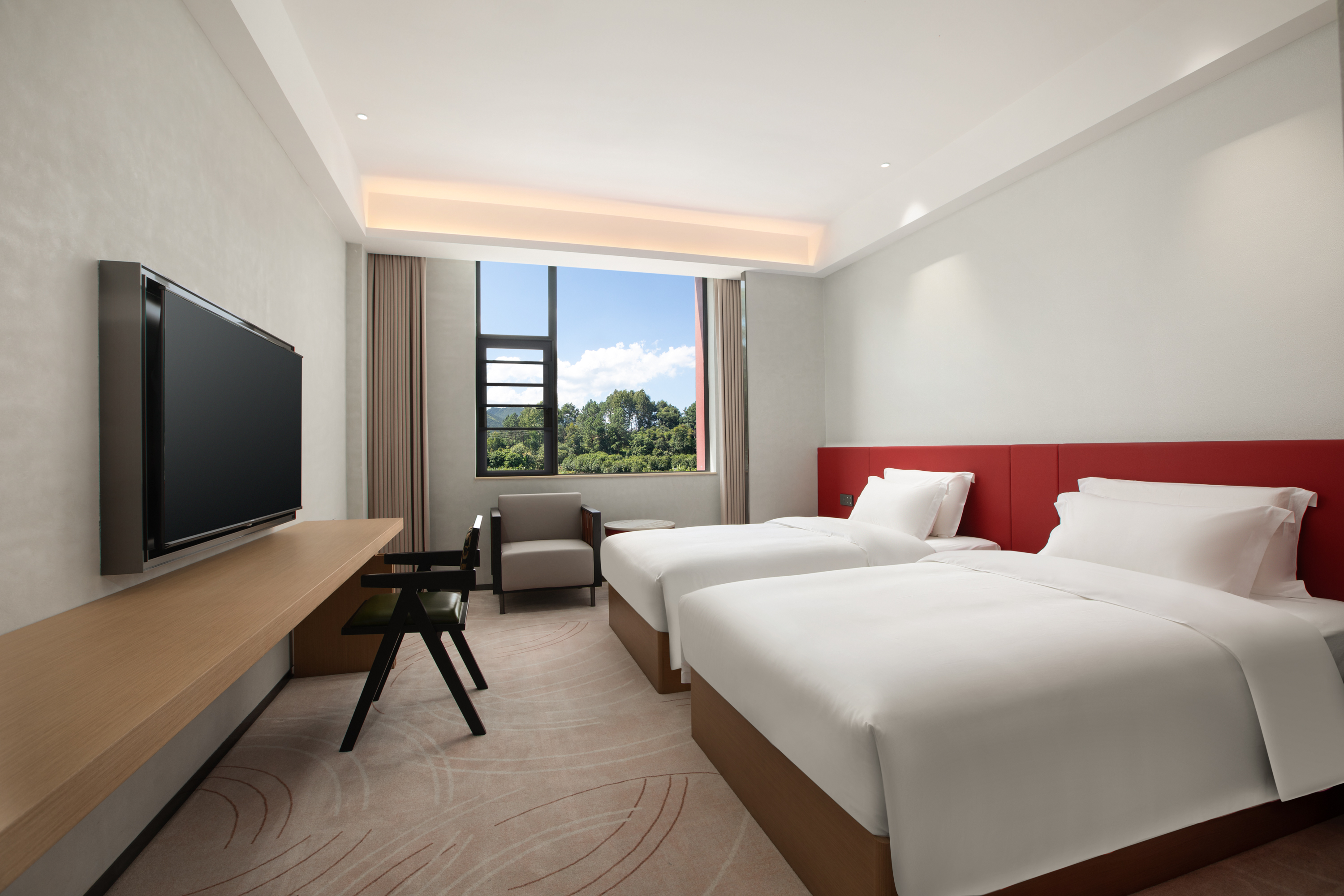 Guest room at the Ramada Encore by Wyndham Qingyuan Liannan in Qingyuan, Other than US/Canada
