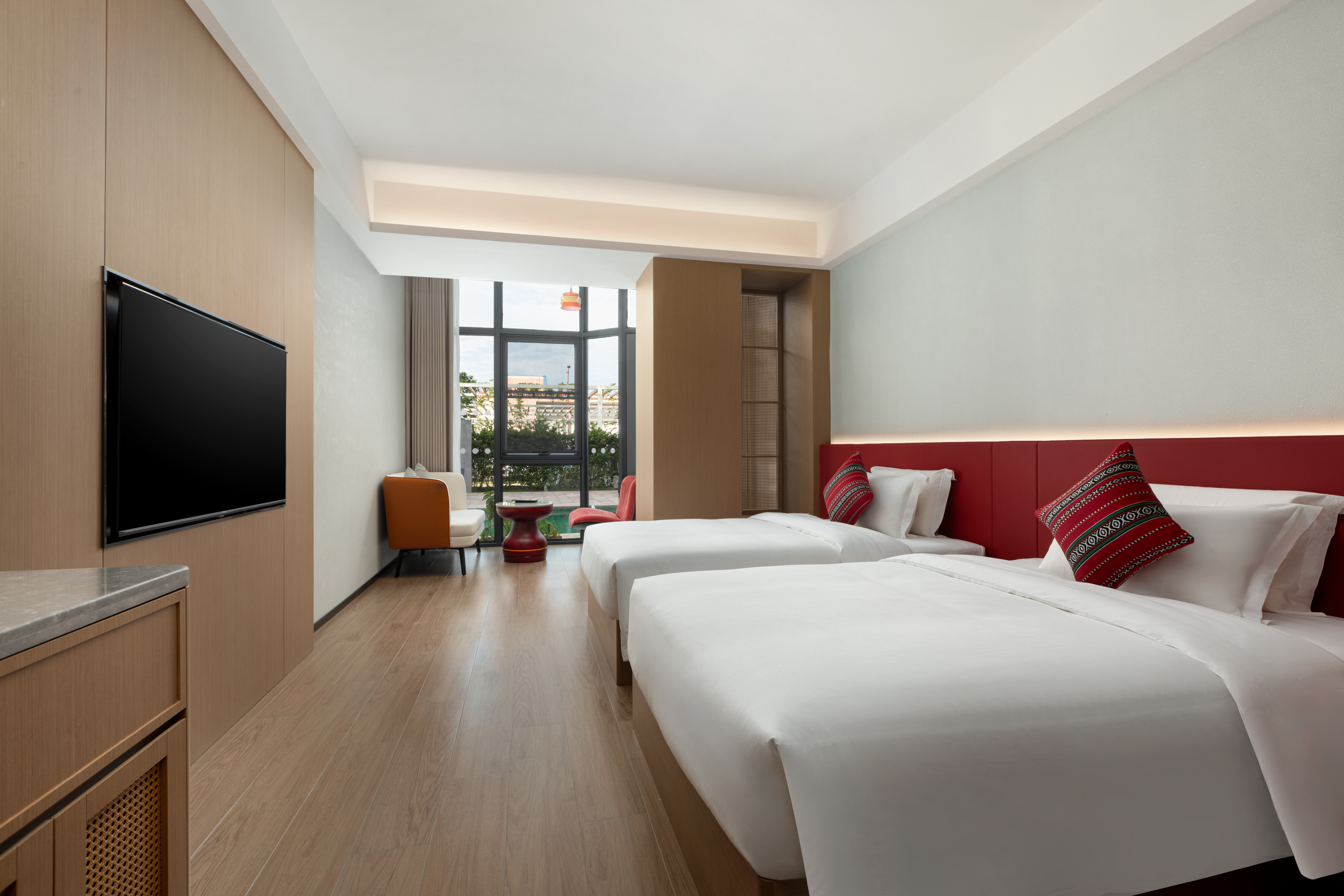 Guest room at the Ramada Encore by Wyndham Qingyuan Liannan in Qingyuan, Other than US/Canada