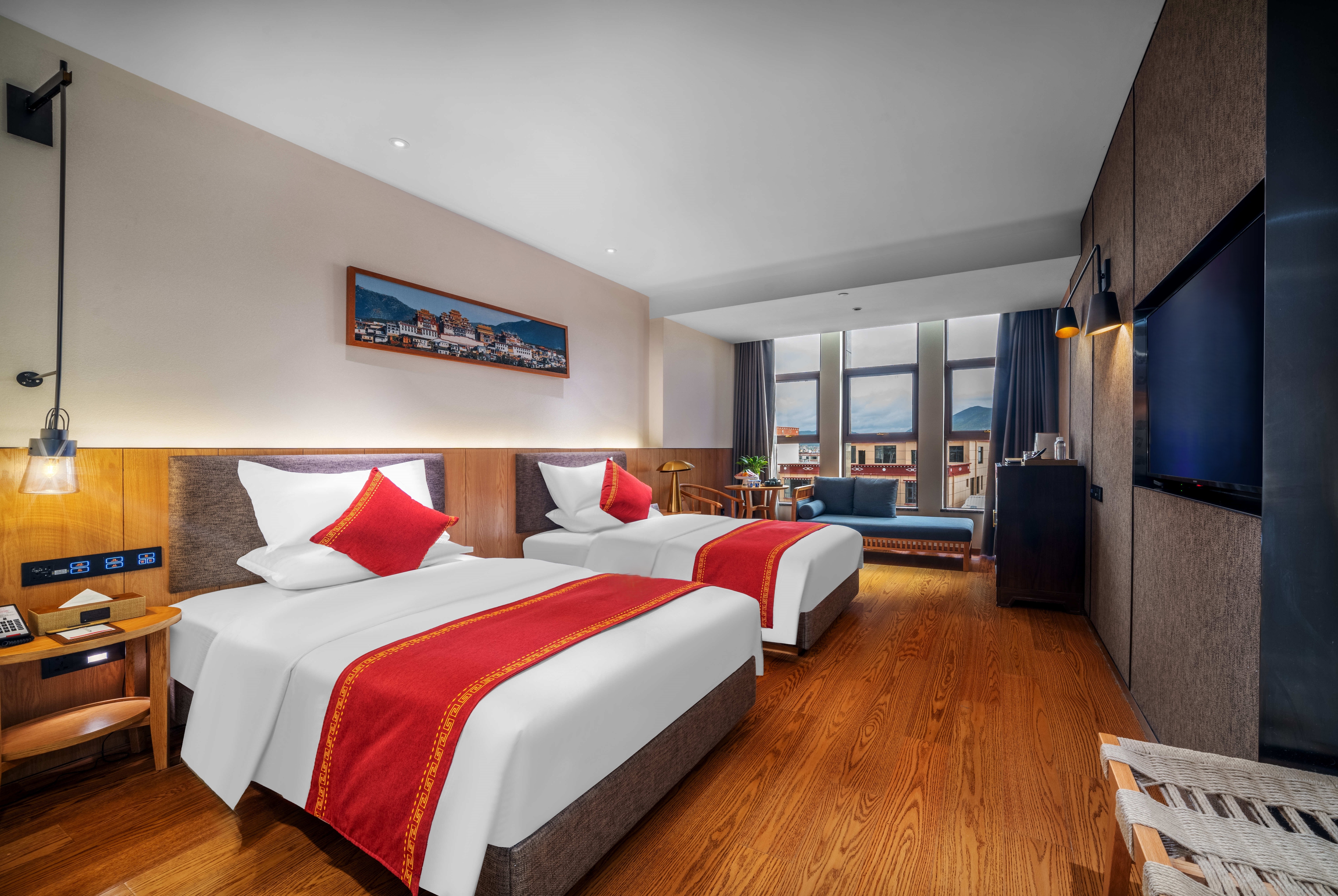 Guest room at the Ramada by Wyndham Diqing in Shangri-La City, Other than US/Canada