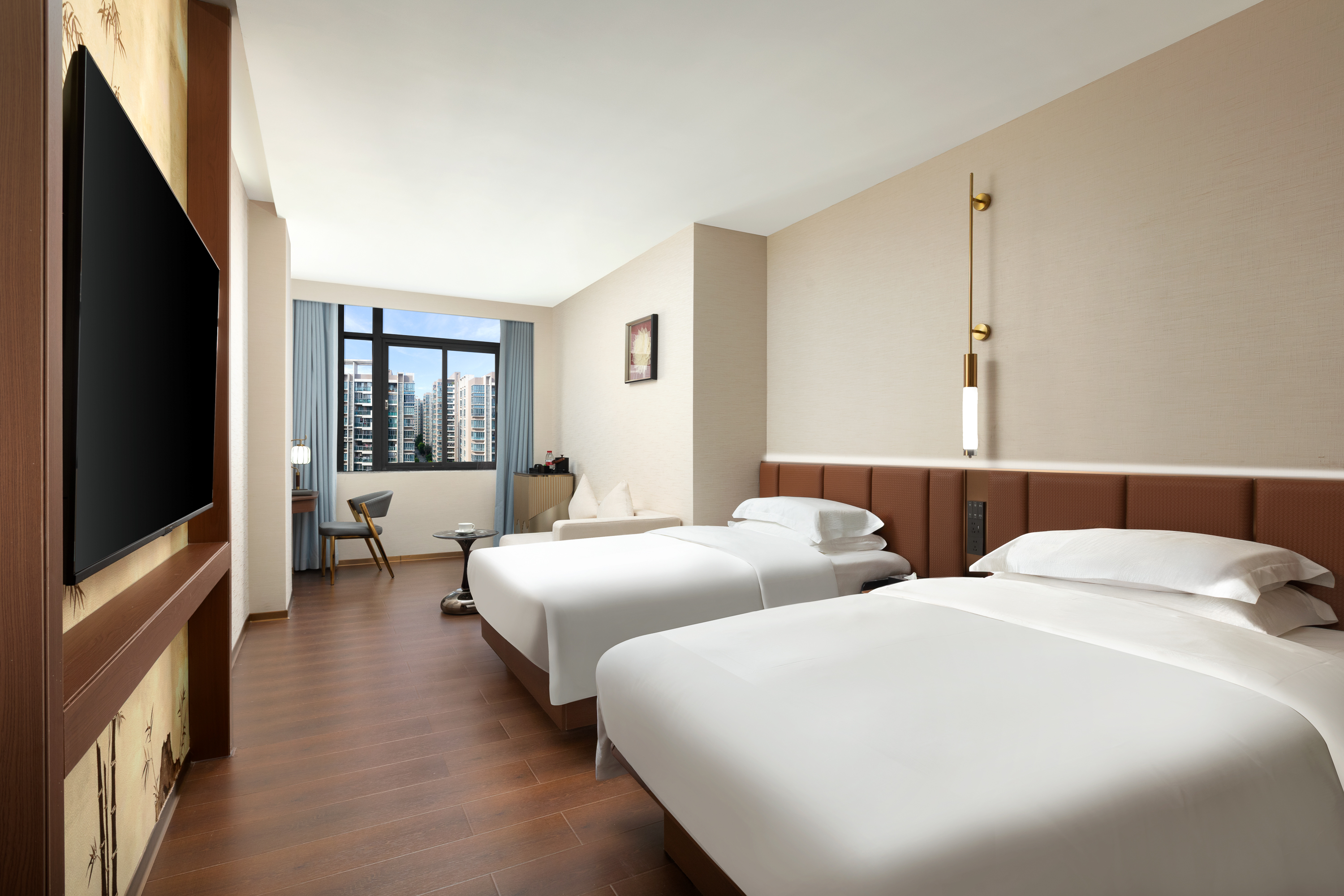 Guest room at the Ramada Encore by Wyndham Shantou Longhu in Shantou, Other than US/Canada