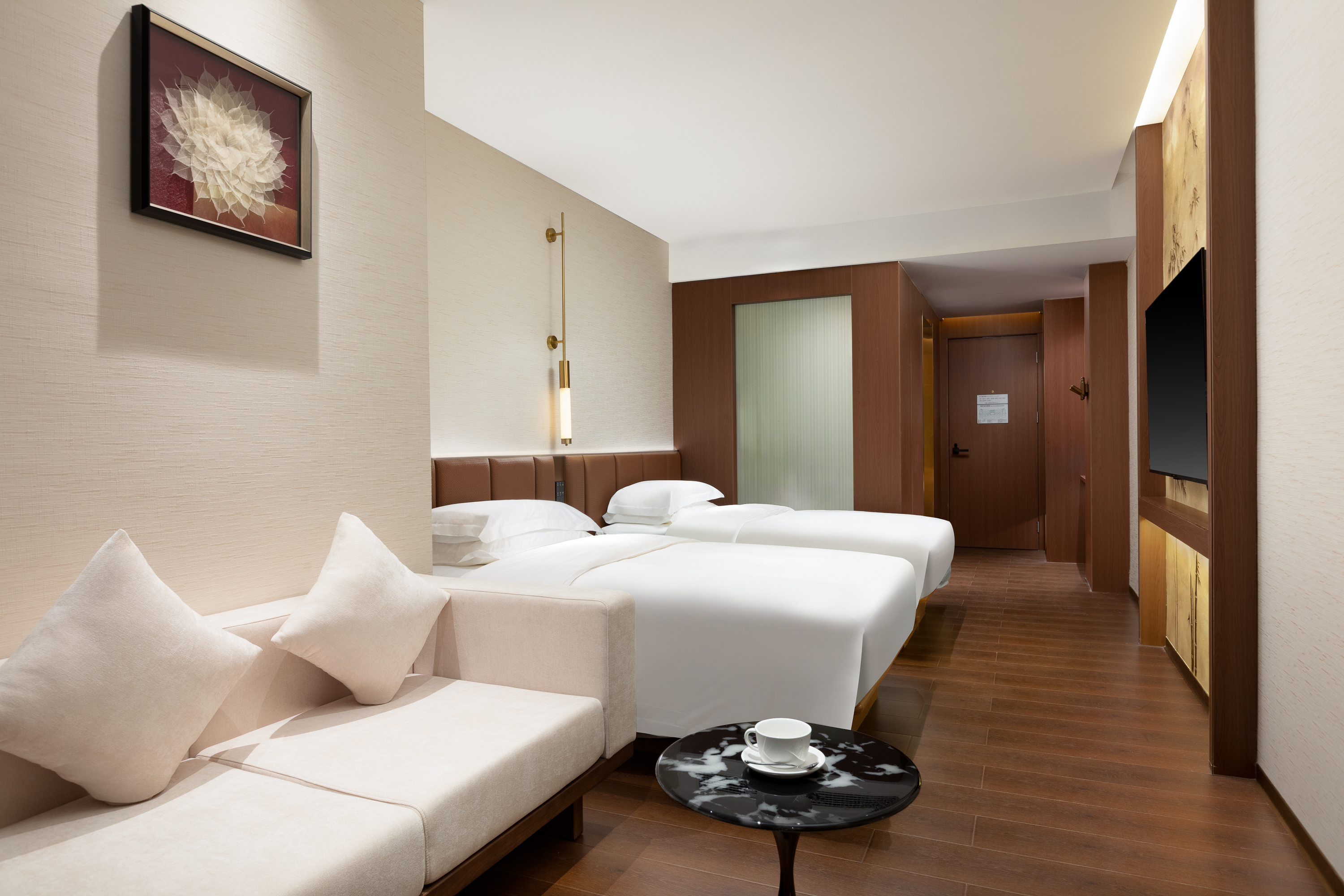 Guest room at the Ramada Encore by Wyndham Shantou Longhu in Shantou, Other than US/Canada