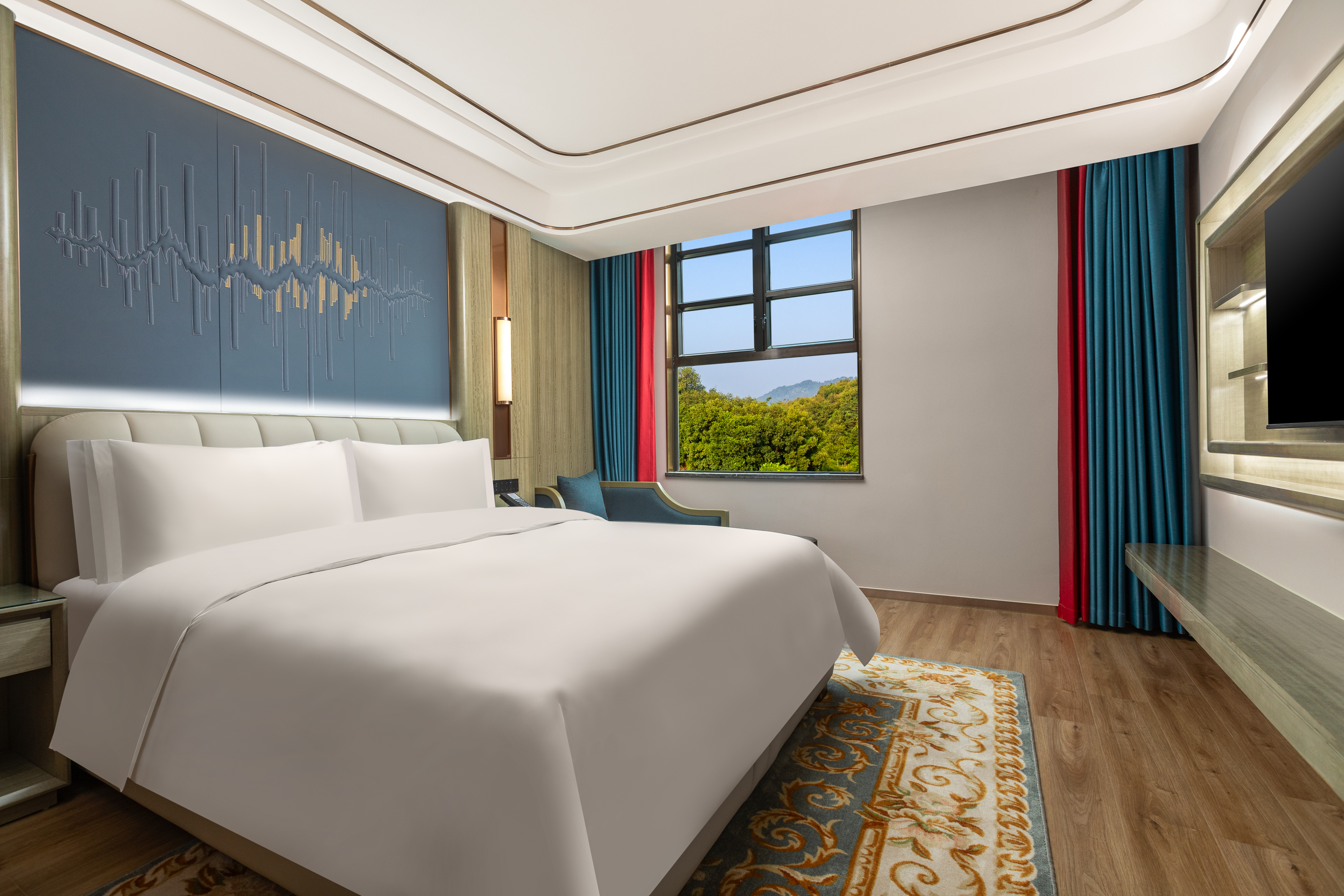 Guest room at the Ramada by Wyndham Shaoguan Danxia Mountain in Shaoguan, Other than US/Canada