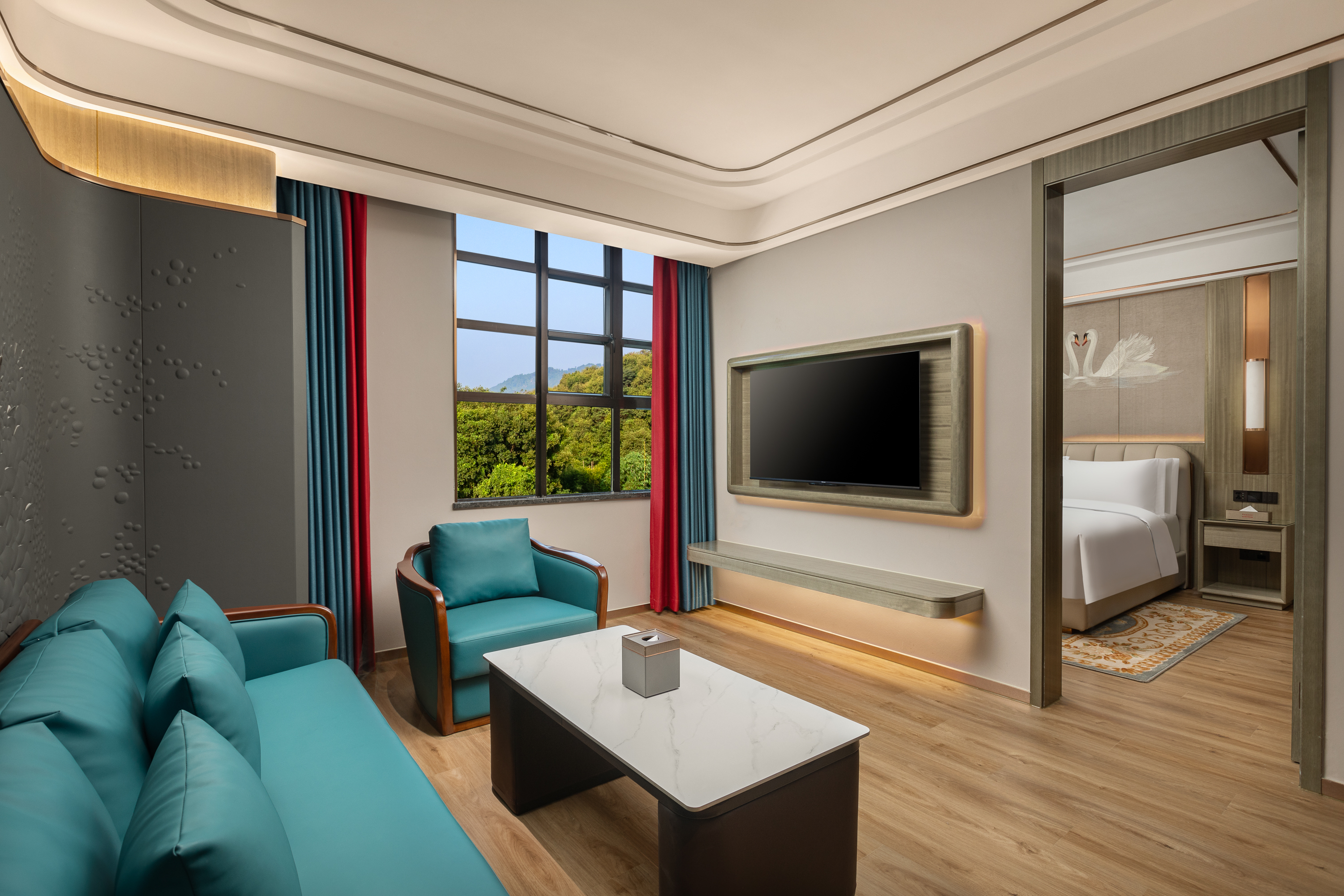 Guest room at the Ramada by Wyndham Shaoguan Danxia Mountain in Shaoguan, Other than US/Canada