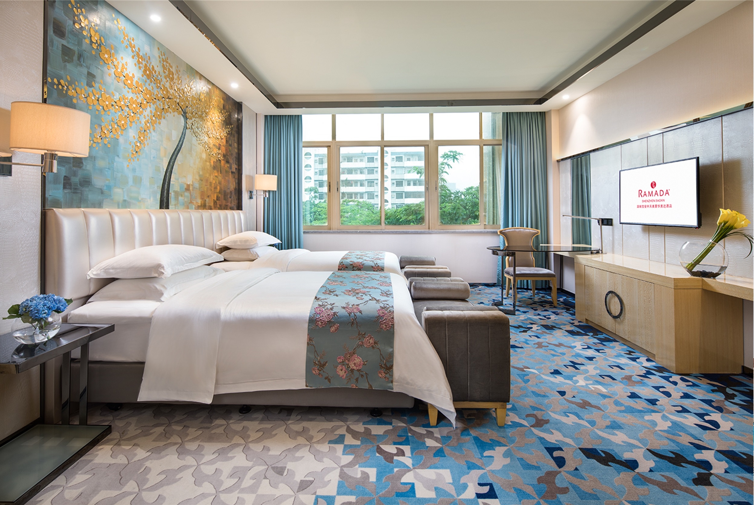 Guest room at the Ramada by Wyndham Shenzhen Baoan in Shenzhen, Other than US/Canada