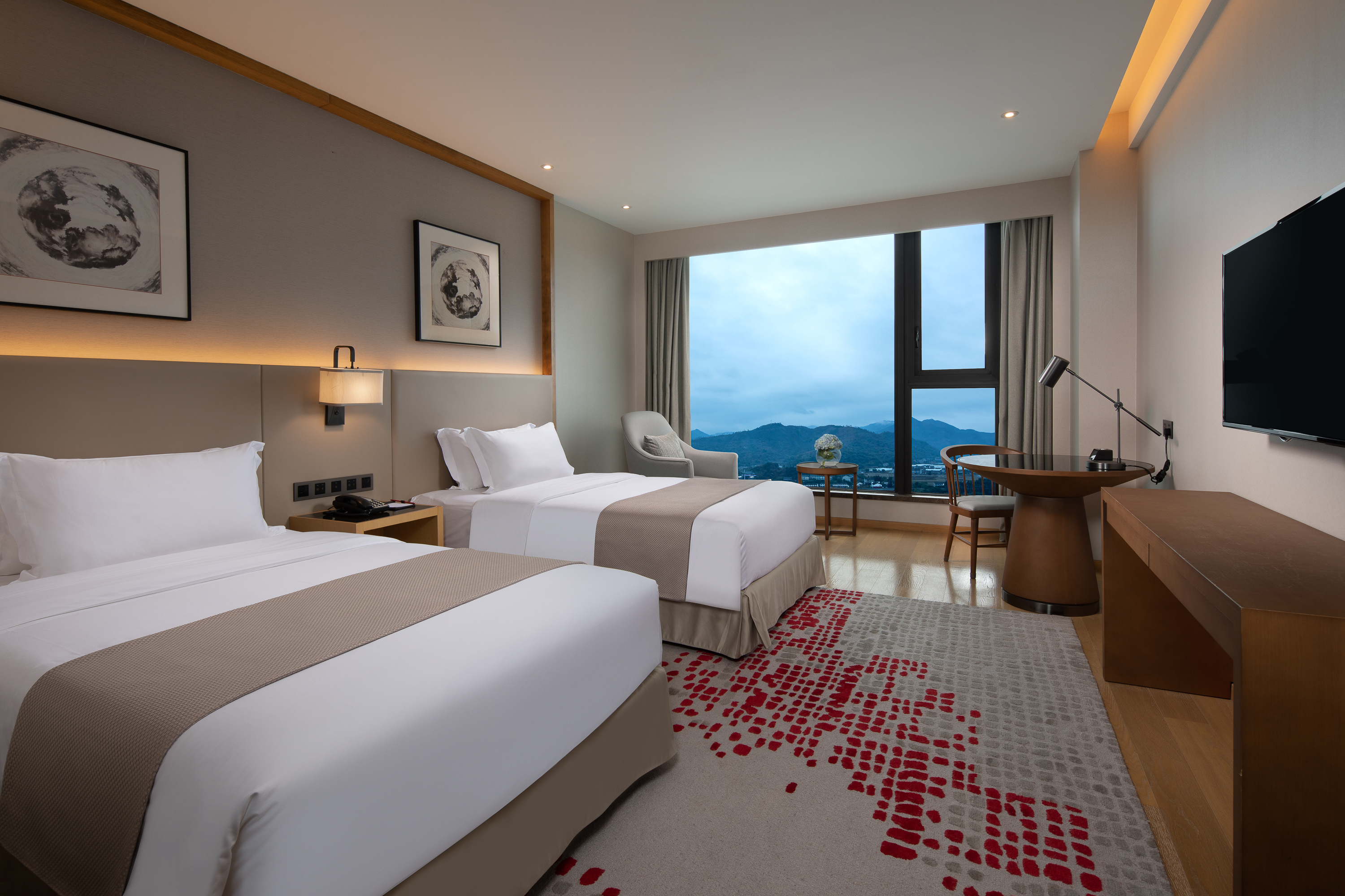 Guest room at the Ramada Plaza by Wyndham Wenzhou Cangnan in Wenzhou, Other than US/Canada