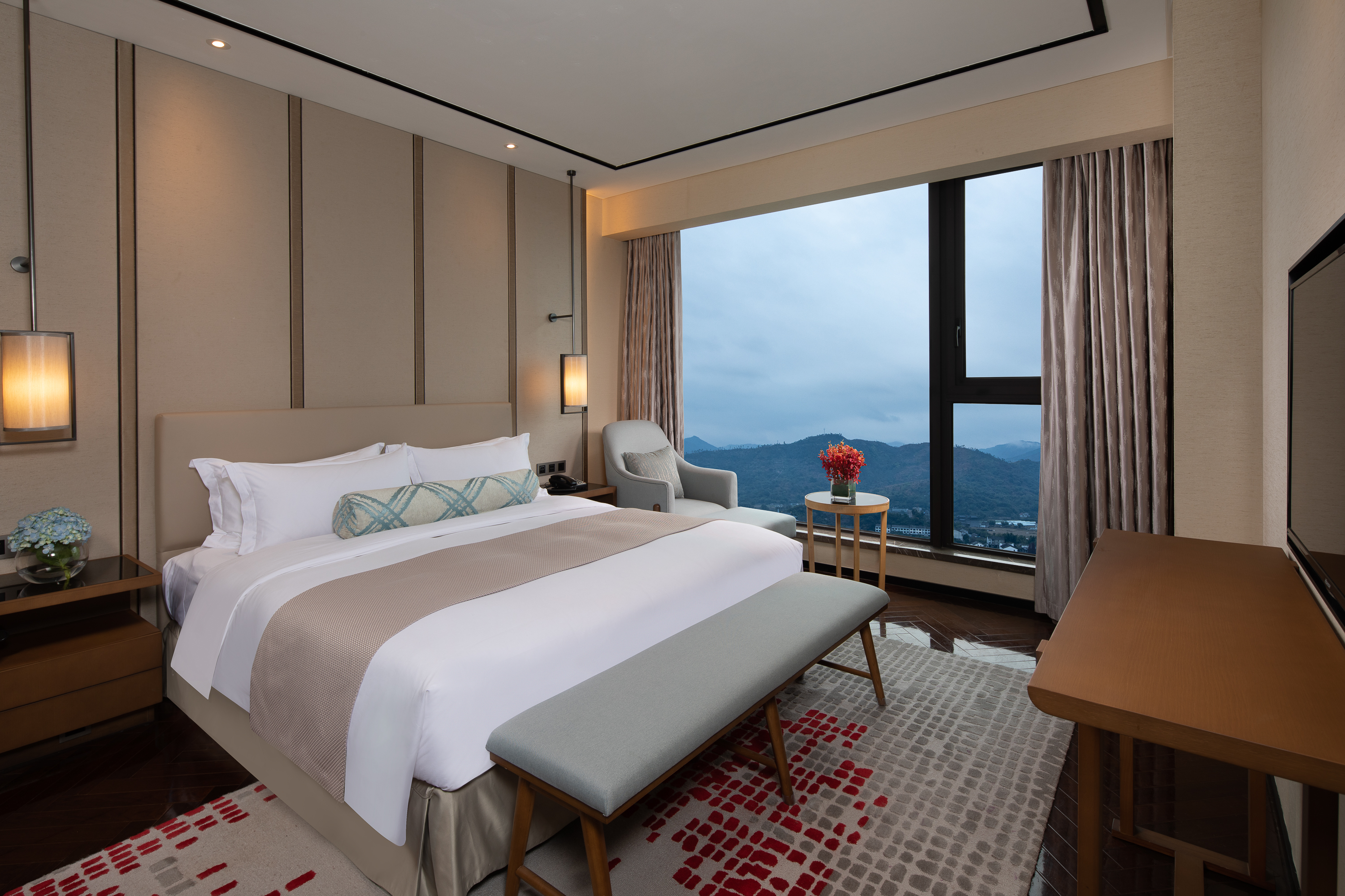 Guest room at the Ramada Plaza by Wyndham Wenzhou Cangnan in Wenzhou, Other than US/Canada