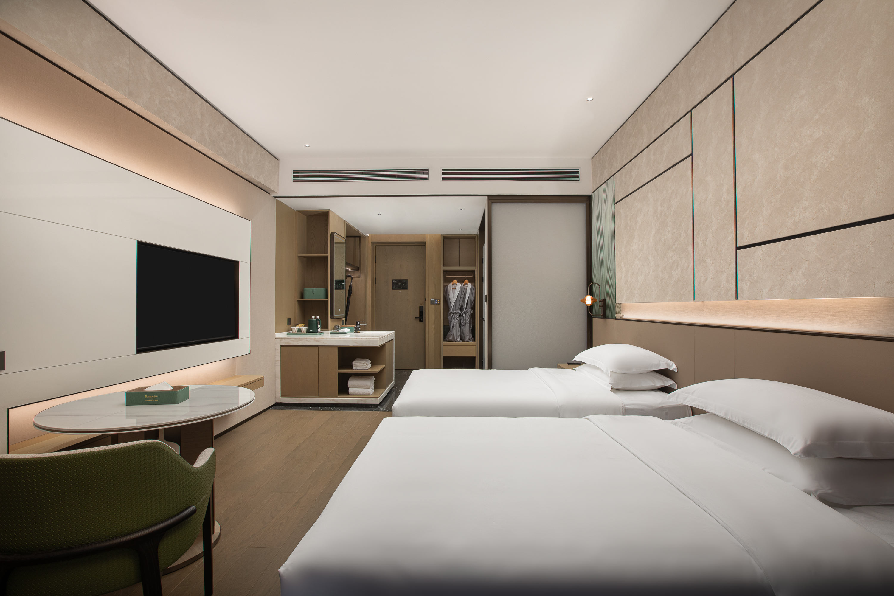 Guest room at the Ramada Plaza By Wyndham Wuhan Hanyang in Wuhan, Other than US/Canada
