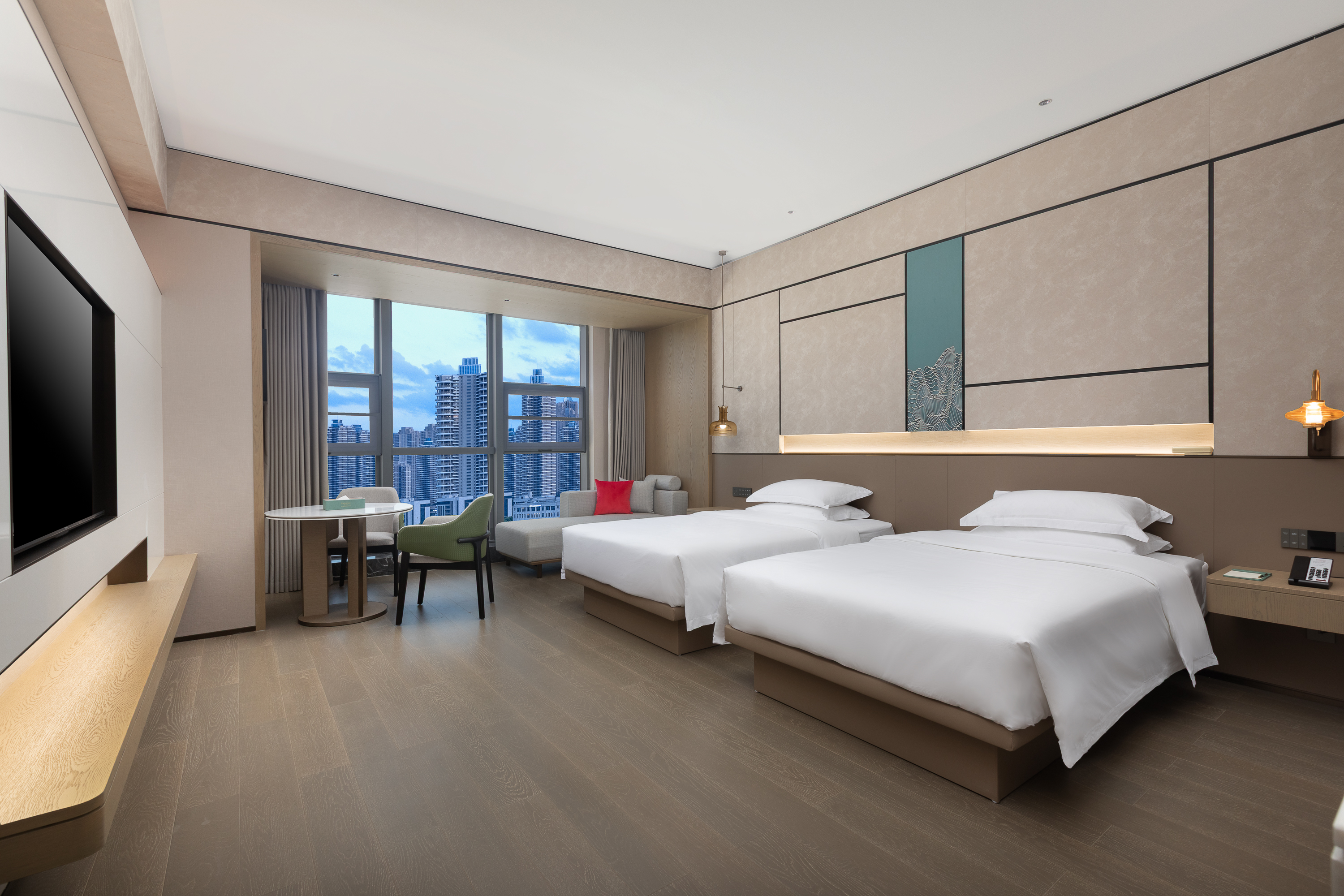Guest room at the Ramada Plaza By Wyndham Wuhan Hanyang in Wuhan, Other than US/Canada