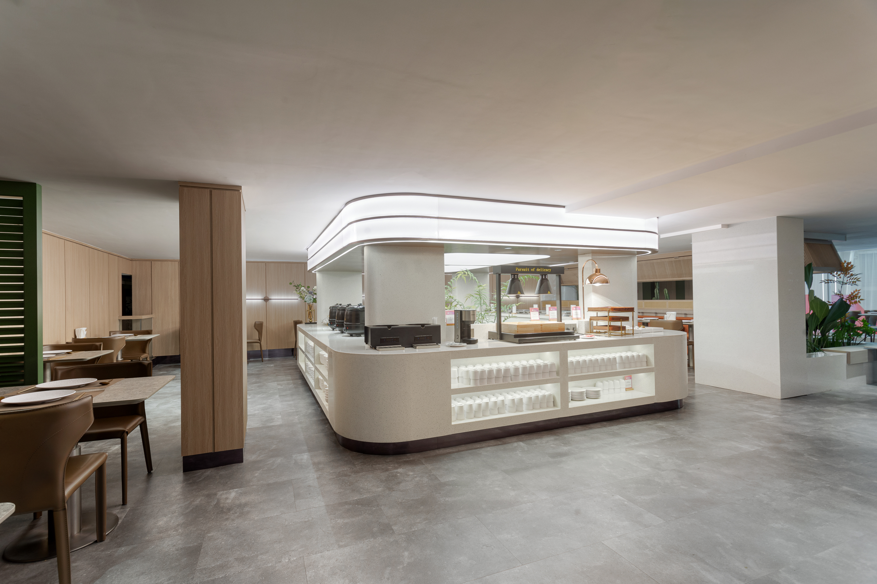 Ramada Encore by Wyndham Wuhan Int'l Conference Center restaurant breakfast area with seating in Wuhan, Other than US/Canada