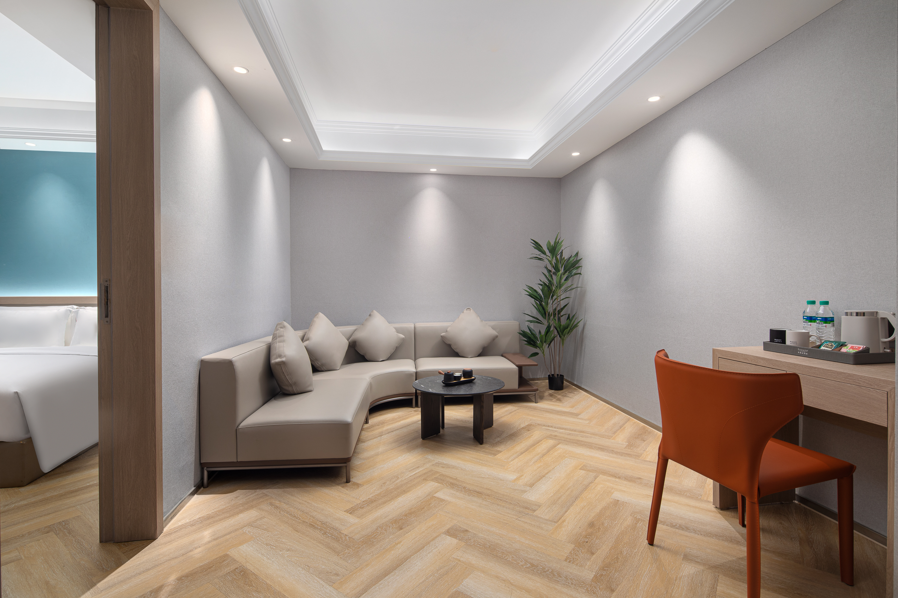 Guest room at the Ramada by Wyndham Wuhan Wangjiawan in Wuhan, Other than US/Canada