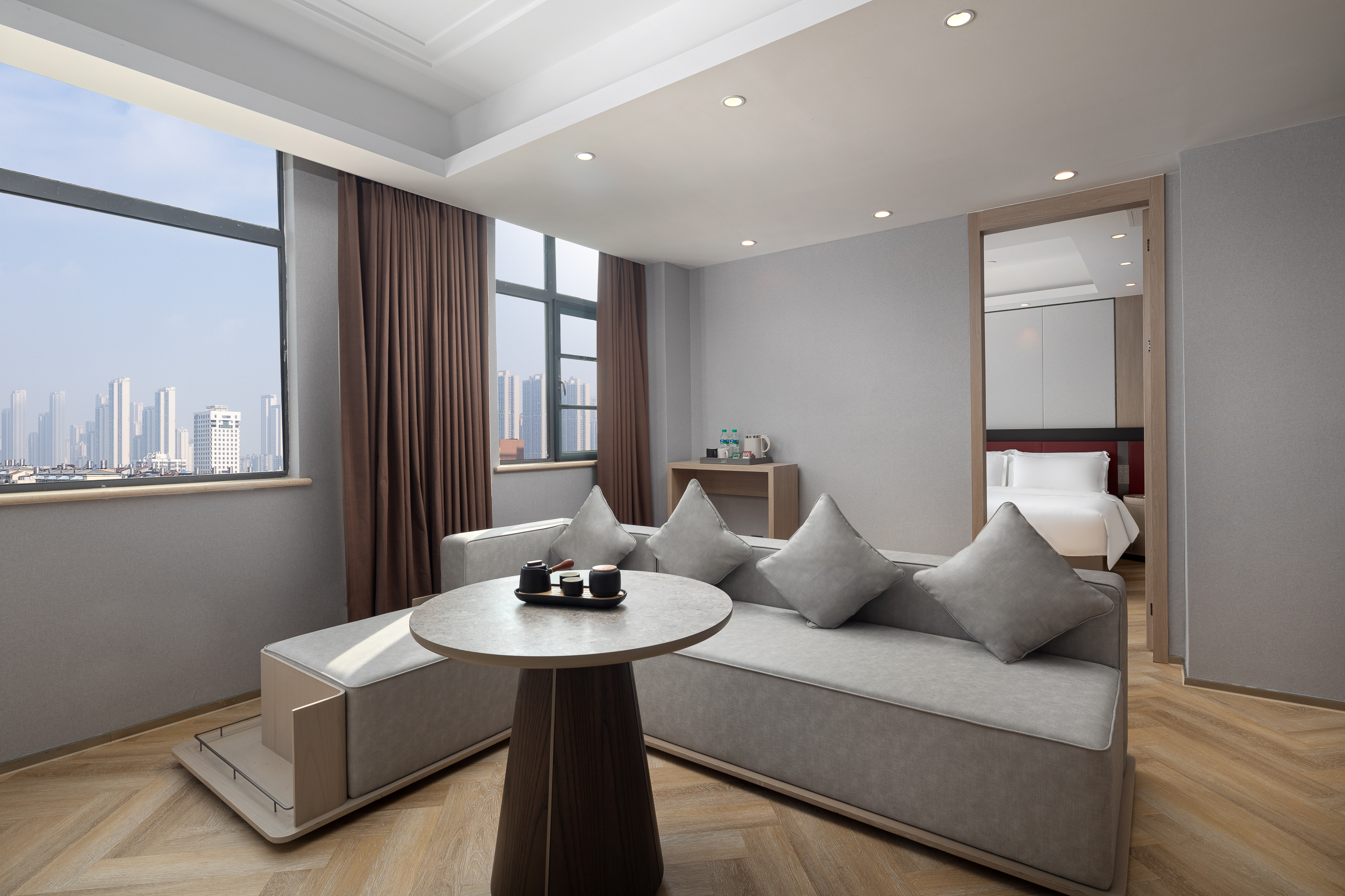 Guest room at the Ramada by Wyndham Wuhan Wangjiawan in Wuhan, Other than US/Canada