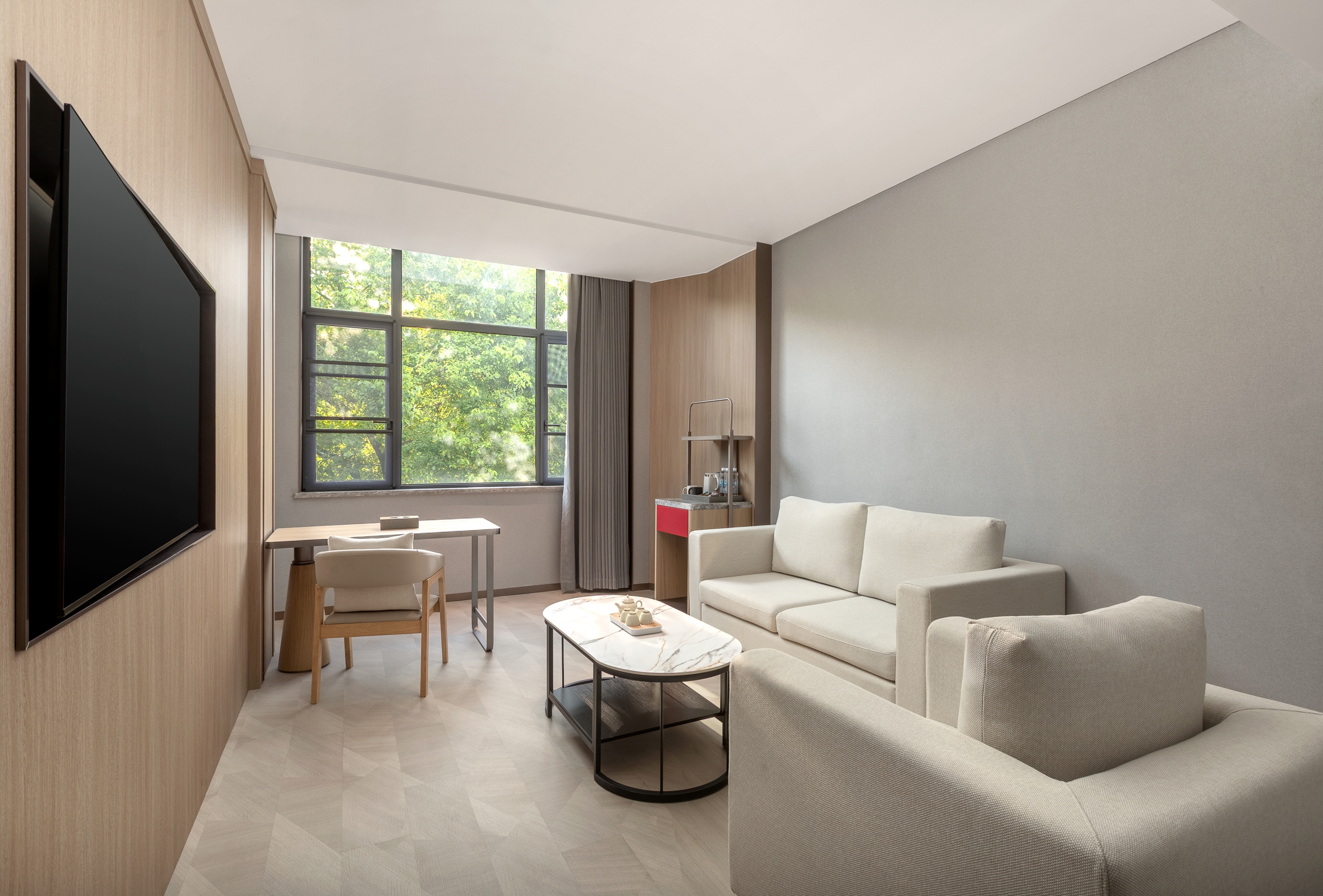 Guest room at the Ramada Encore by Wyndham Wuhan Downtown in Wuhan, Other than US/Canada