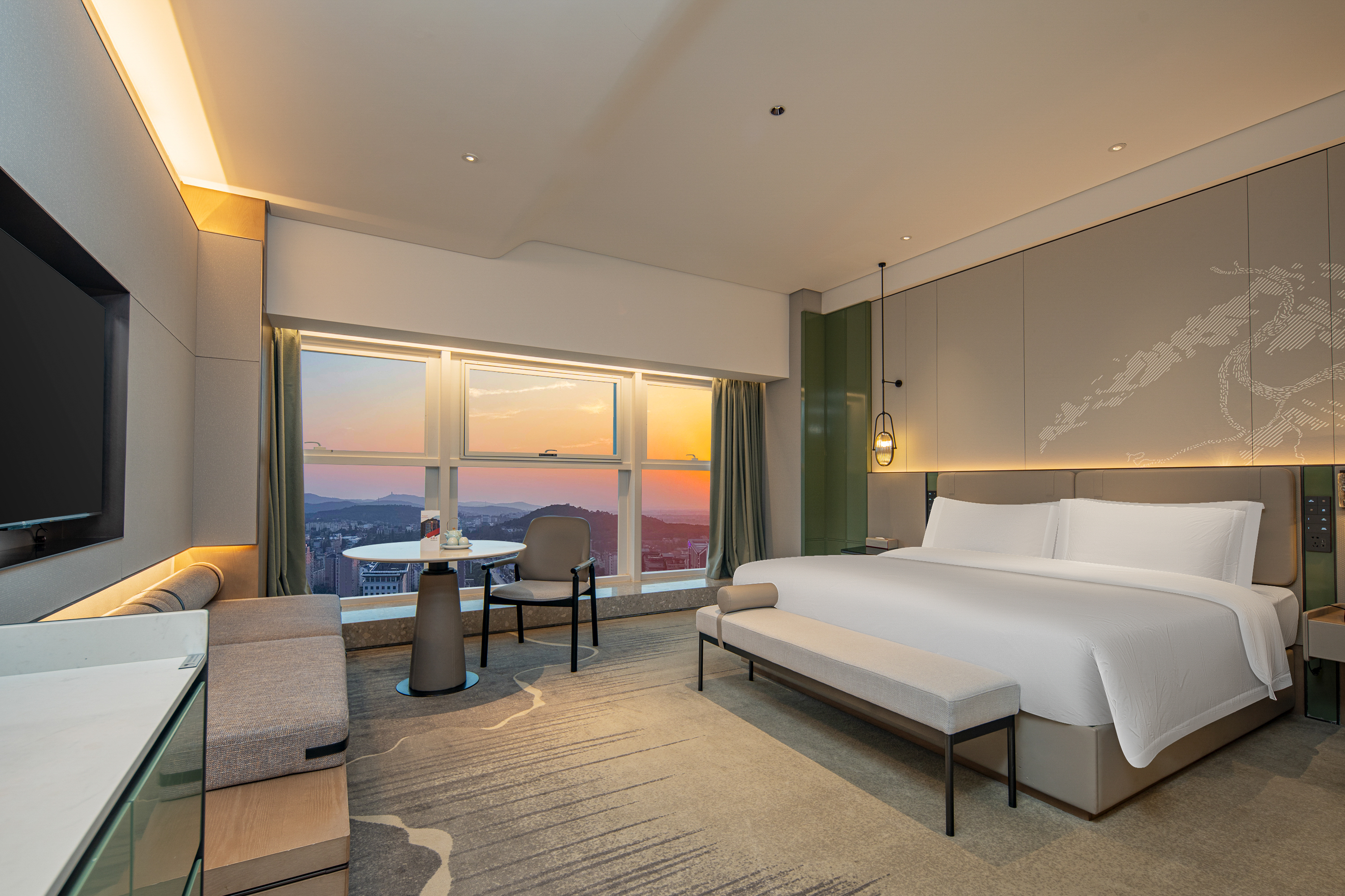 Guest room at the Ramada By Wyndham Xiangyang Xiangcheng in Xiangyang, Other than US/Canada