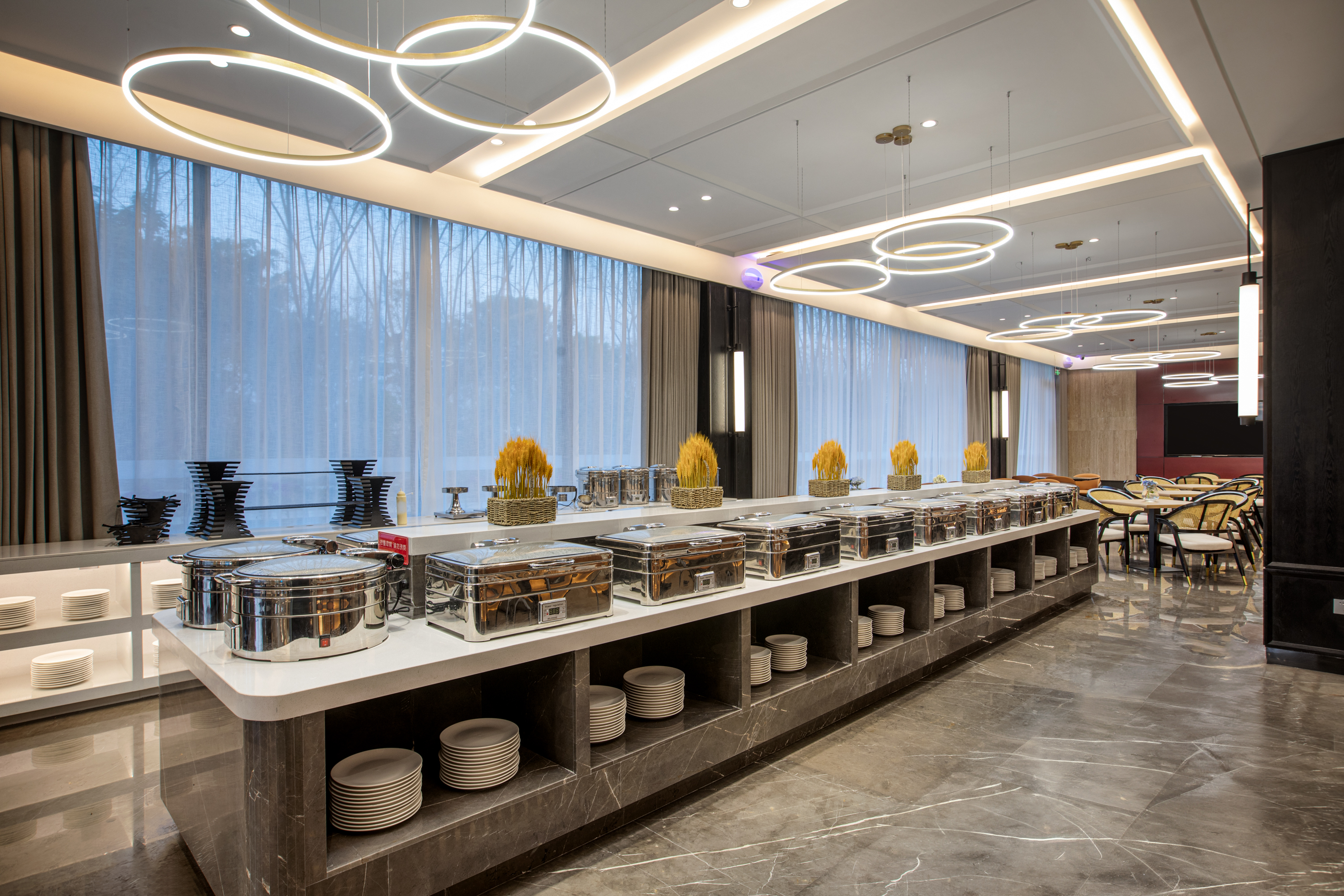 Ramada by Wyndham Xishuangbanna Jinghong restaurant breakfast area with seating in Xishuangbanna Dai Autonomous P, Other than US/Canada