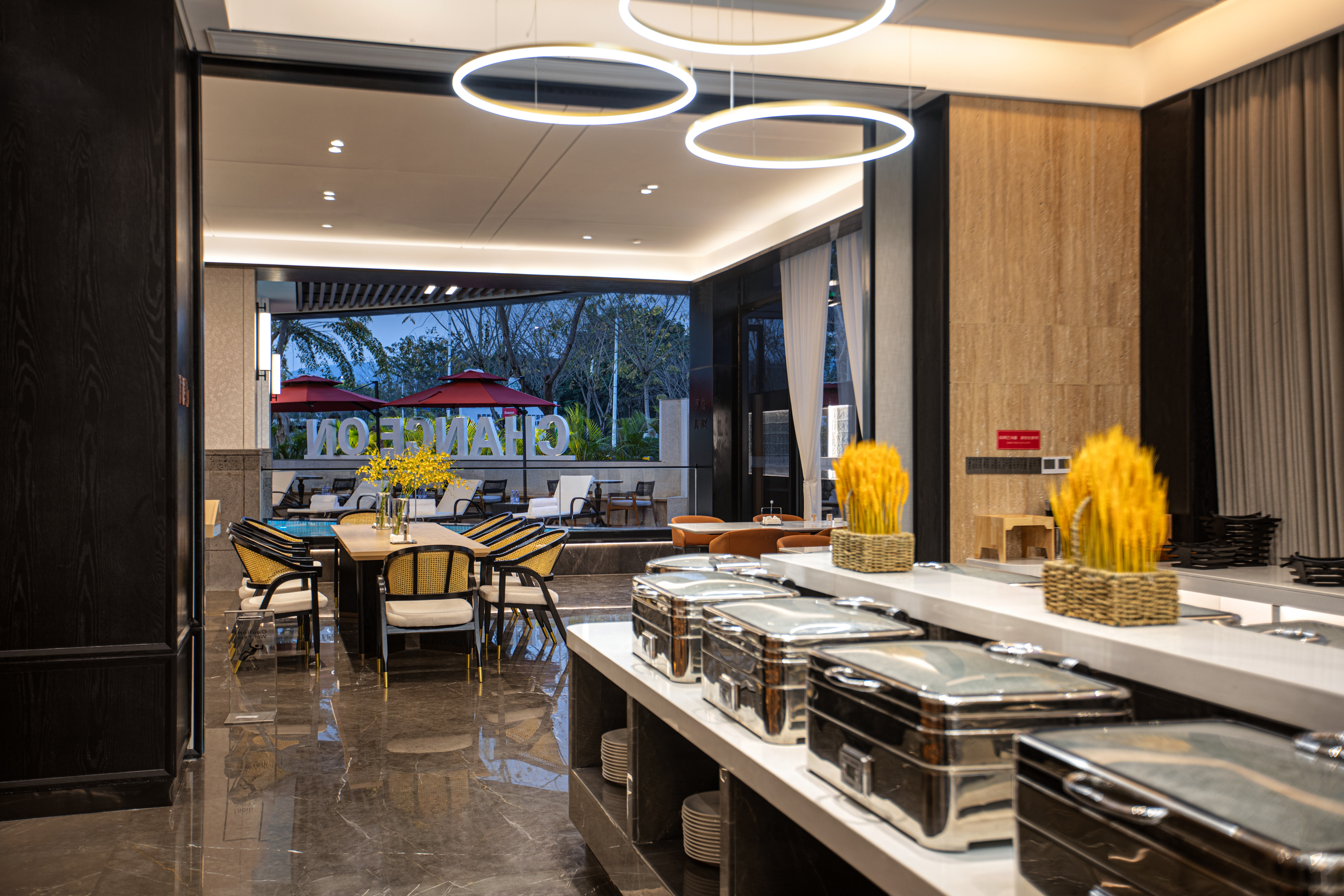 Ramada by Wyndham Xishuangbanna Jinghong restaurant breakfast area with seating in Xishuangbanna Dai Autonomous P, Other than US/Canada