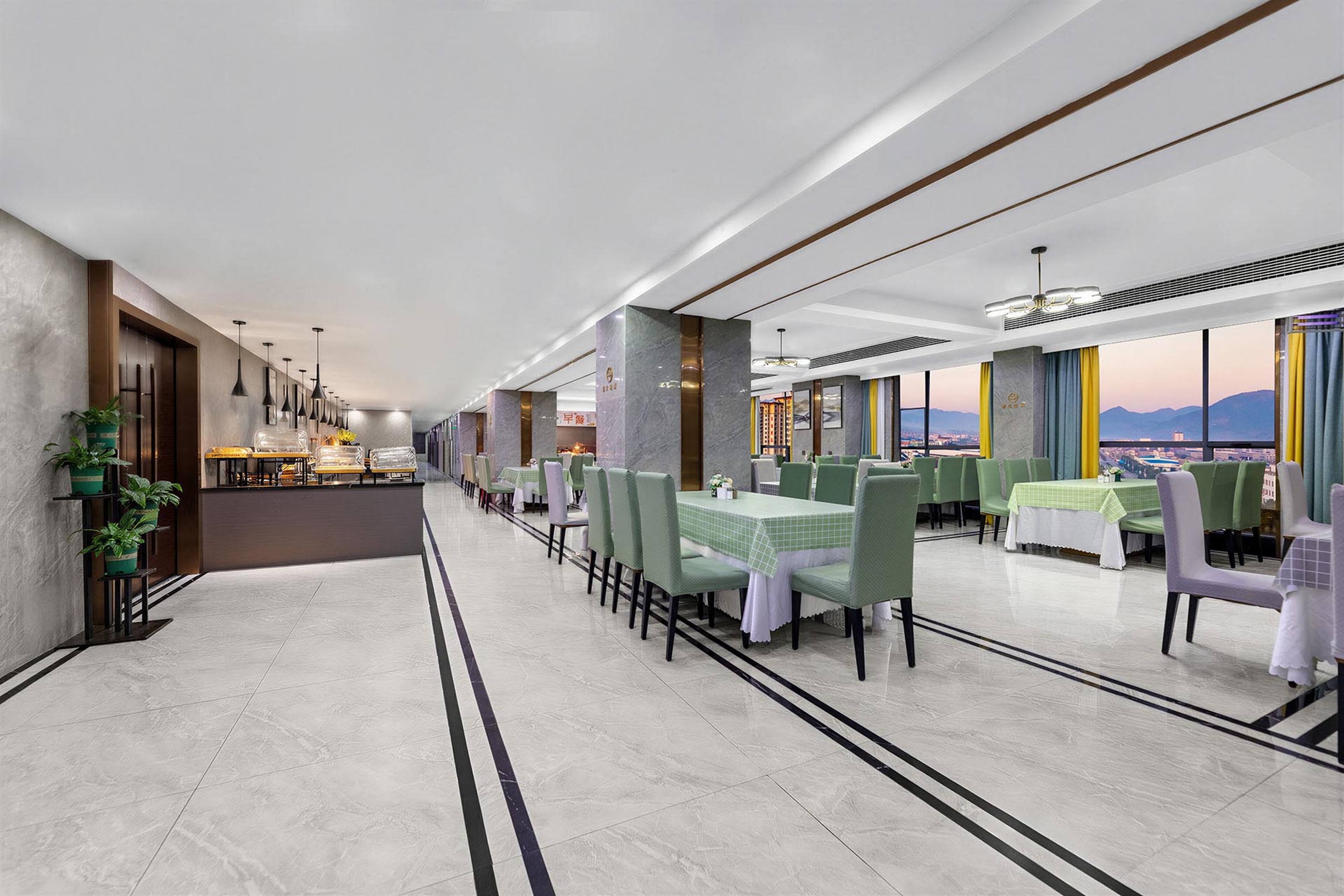 Ramada by Wyndham Zhangjiajie restaurant breakfast area with seating in Zhangjiajie, Other than US/Canada