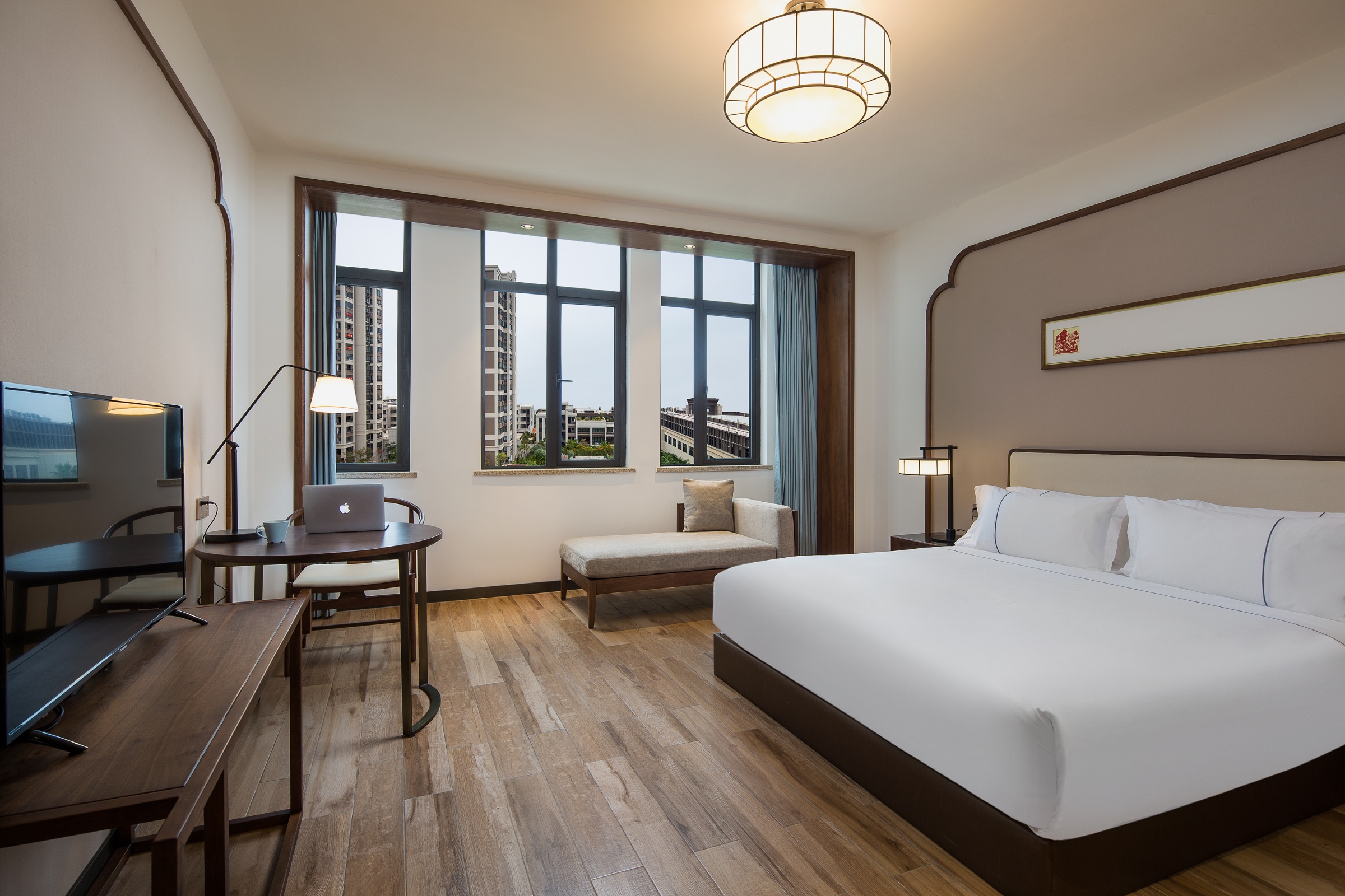 Guest room at the Ramada Encore by Wyndham Zhangpu in Zhangzhou, Other than US/Canada