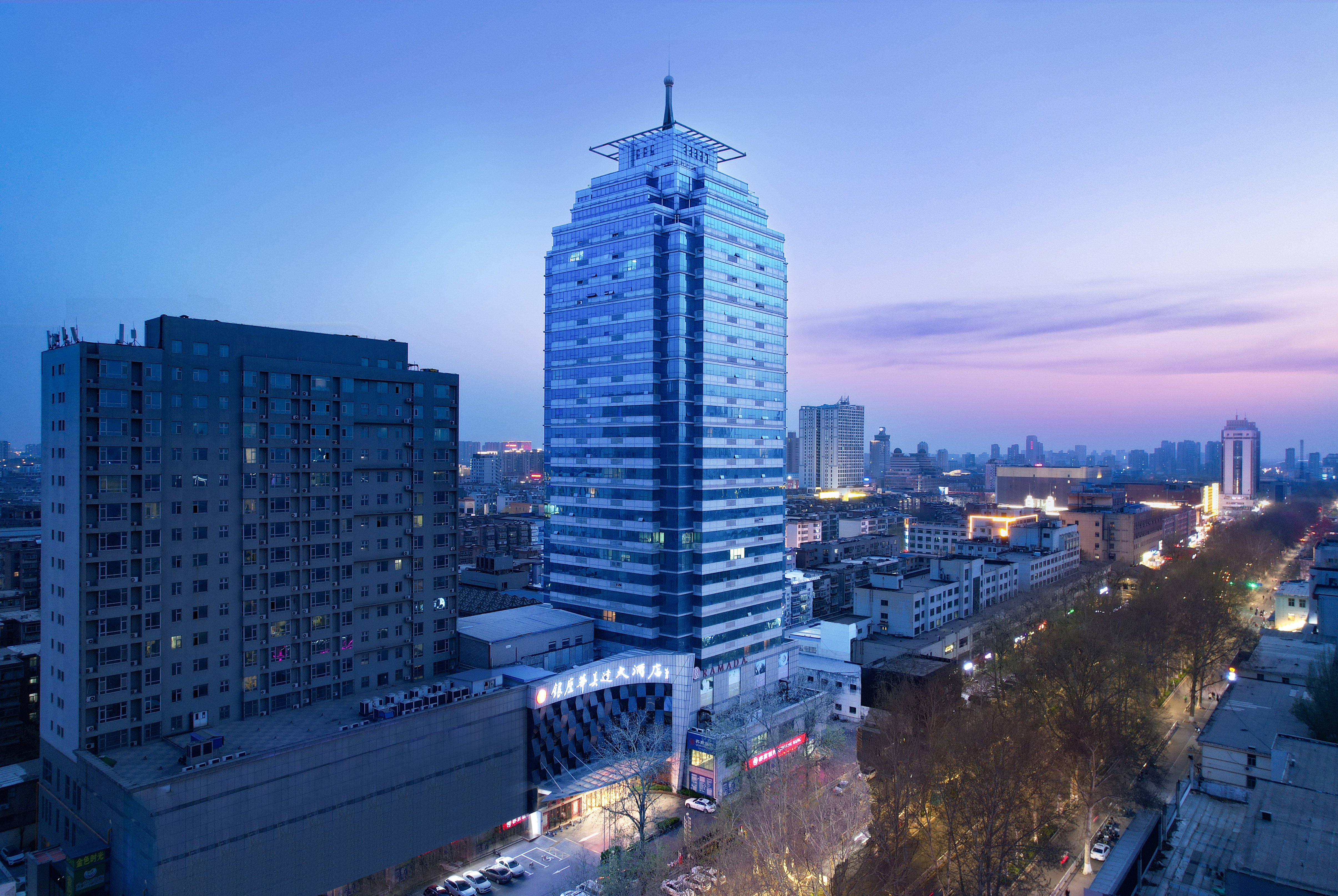 Exterior of Ramada by Wyndham Zibo hotel in Zibo, Other than US/Canada