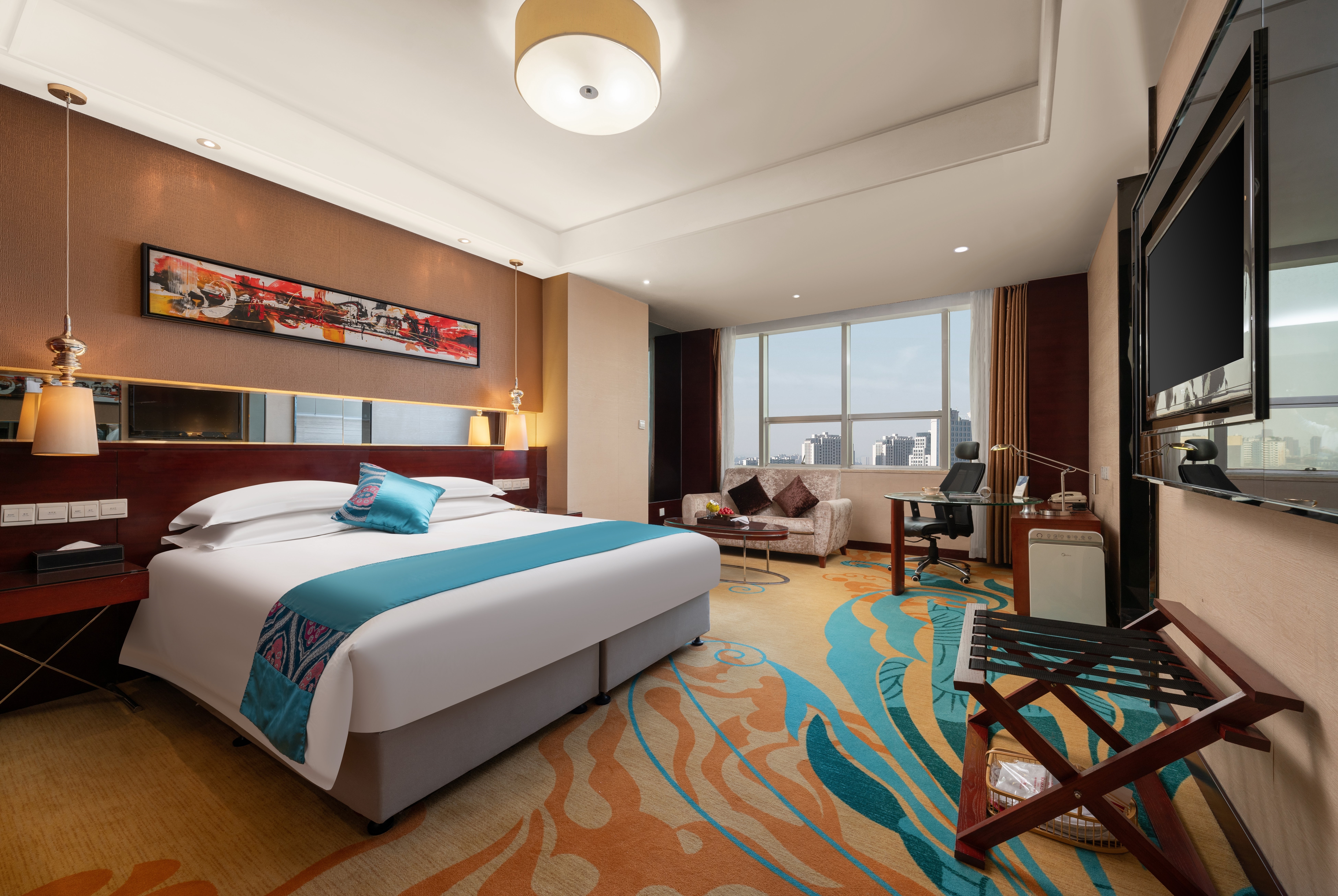 Guest room at the Ramada by Wyndham Zibo in Zibo, Other than US/Canada