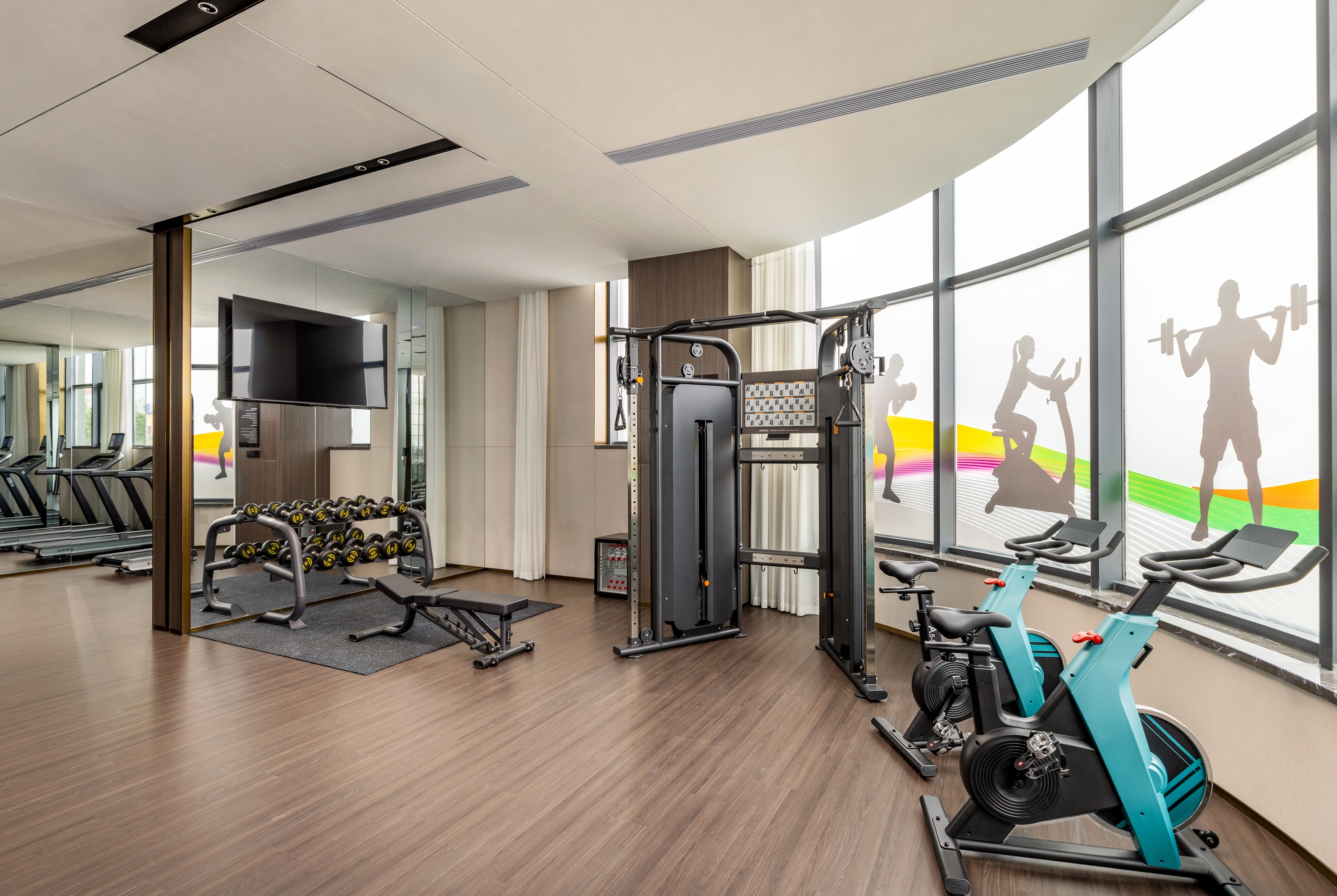 Fitness room at Ramada by Wyndham Zibo Zichuan in Zibo, Other than US/Canada