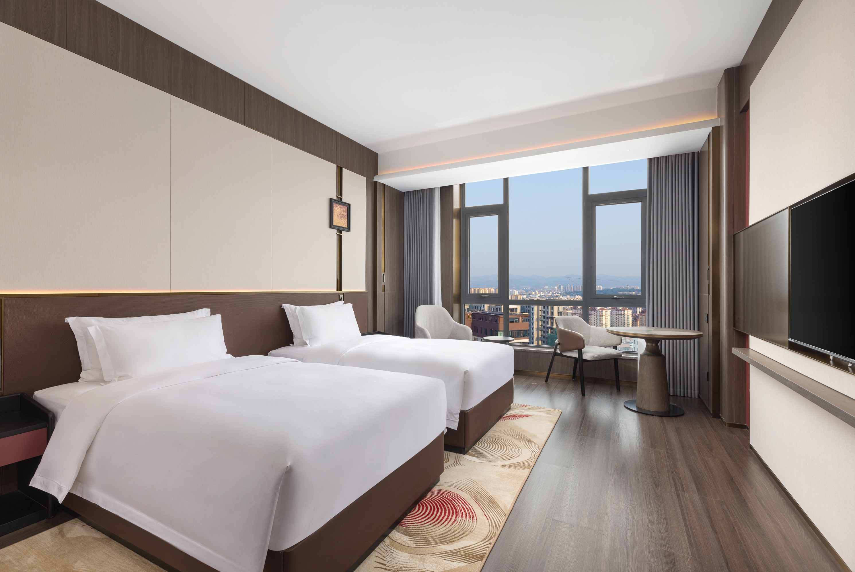 Guest room at the Ramada by Wyndham Zibo Zichuan in Zibo, Other than US/Canada