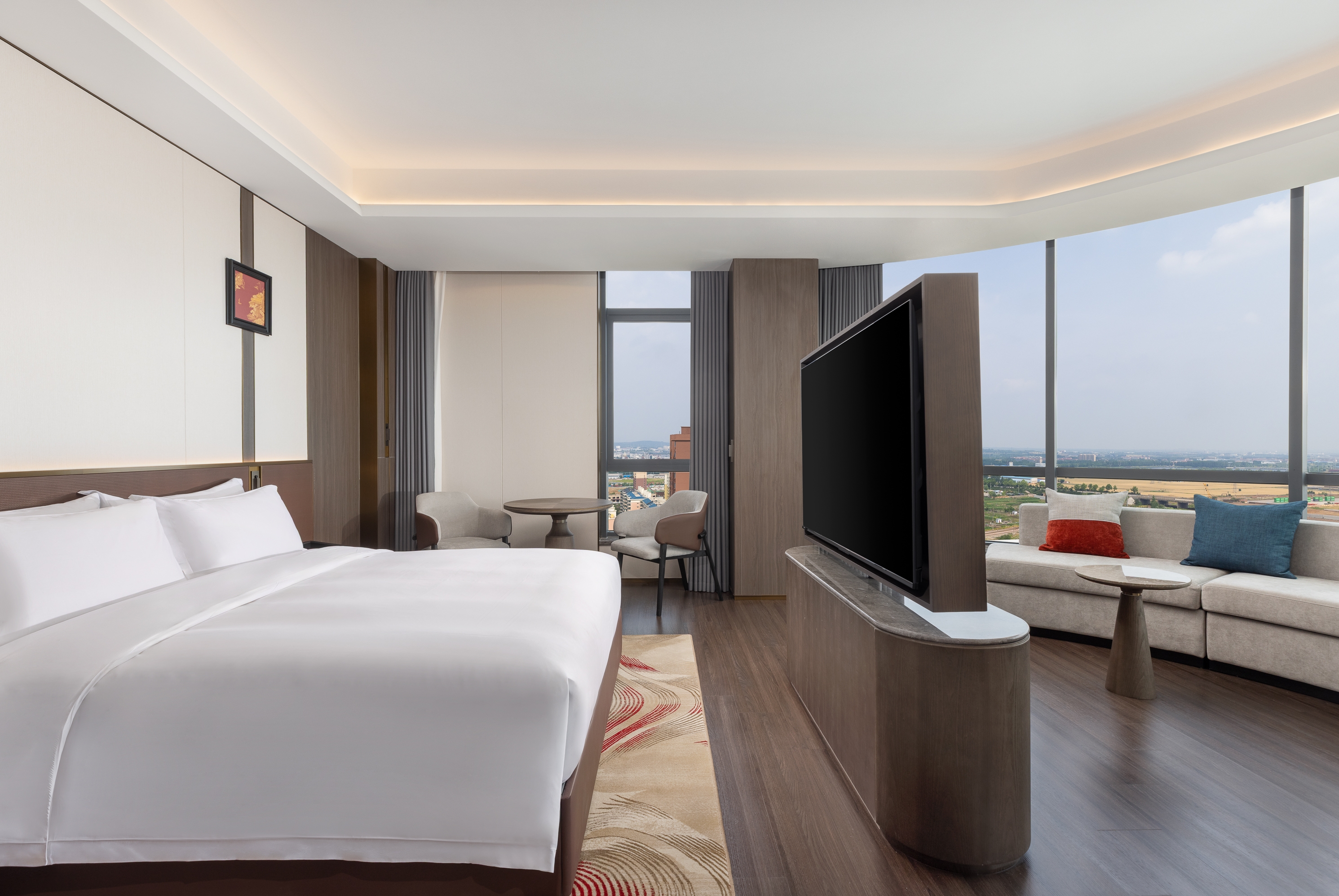 Guest room at the Ramada by Wyndham Zibo Zichuan in Zibo, Other than US/Canada