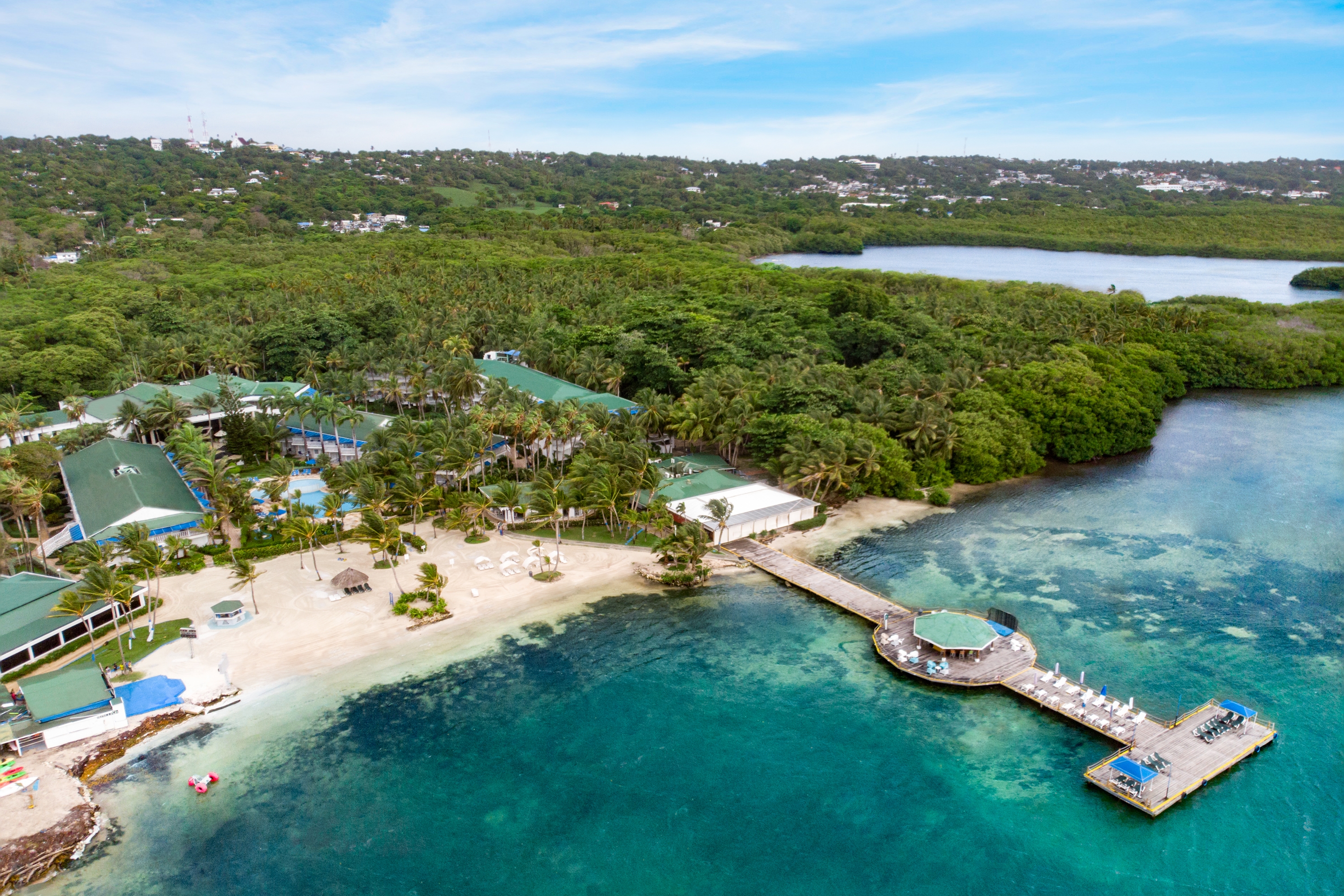 Aerial View of Decameron Marazul, A Ramada All Inclusive hotel in San Andres, Other than US/Canada