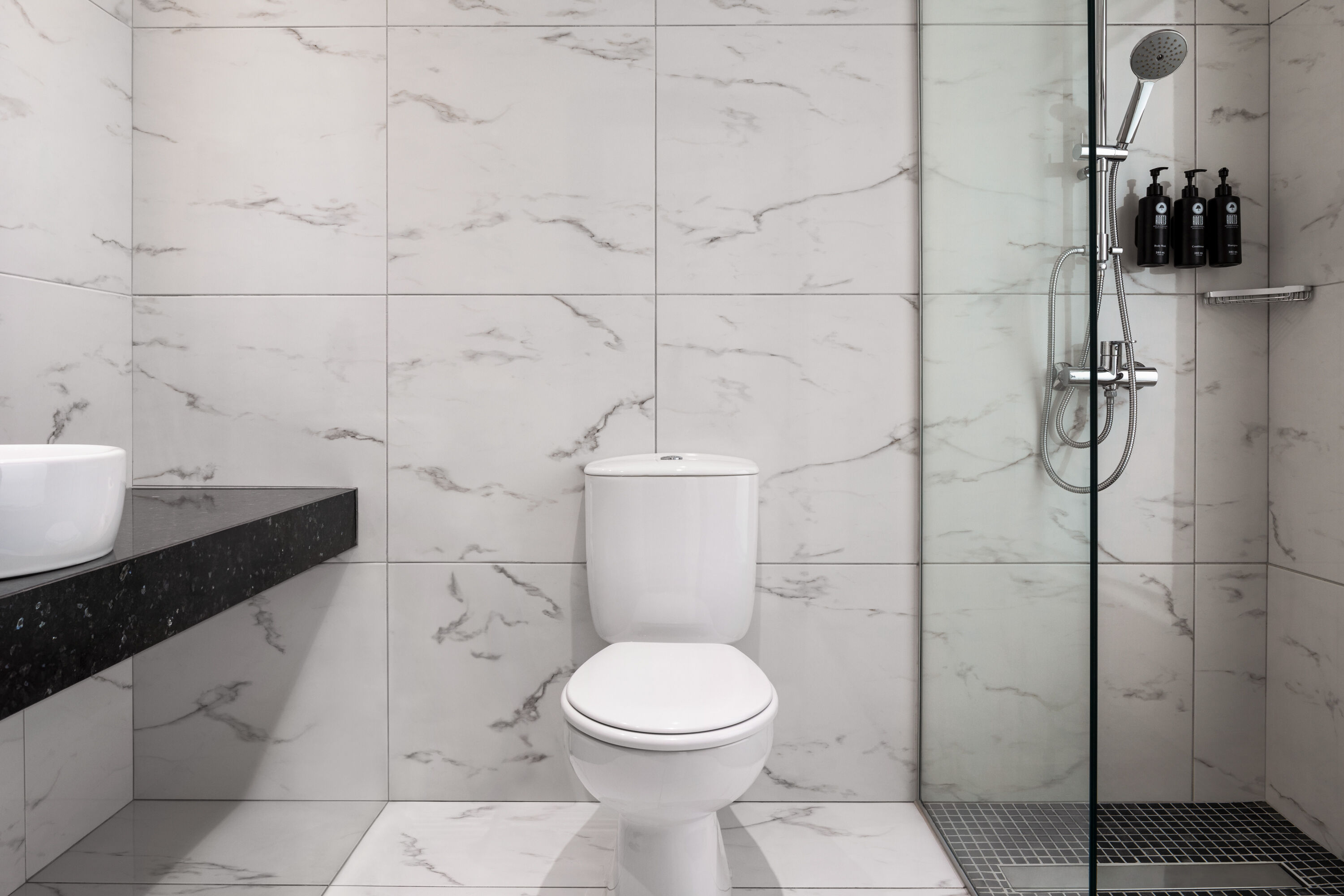 Guest room bath at the Ramada Hotel & Suites by Wyndham Ayia Napa in Famagusta, Other than US/Canada