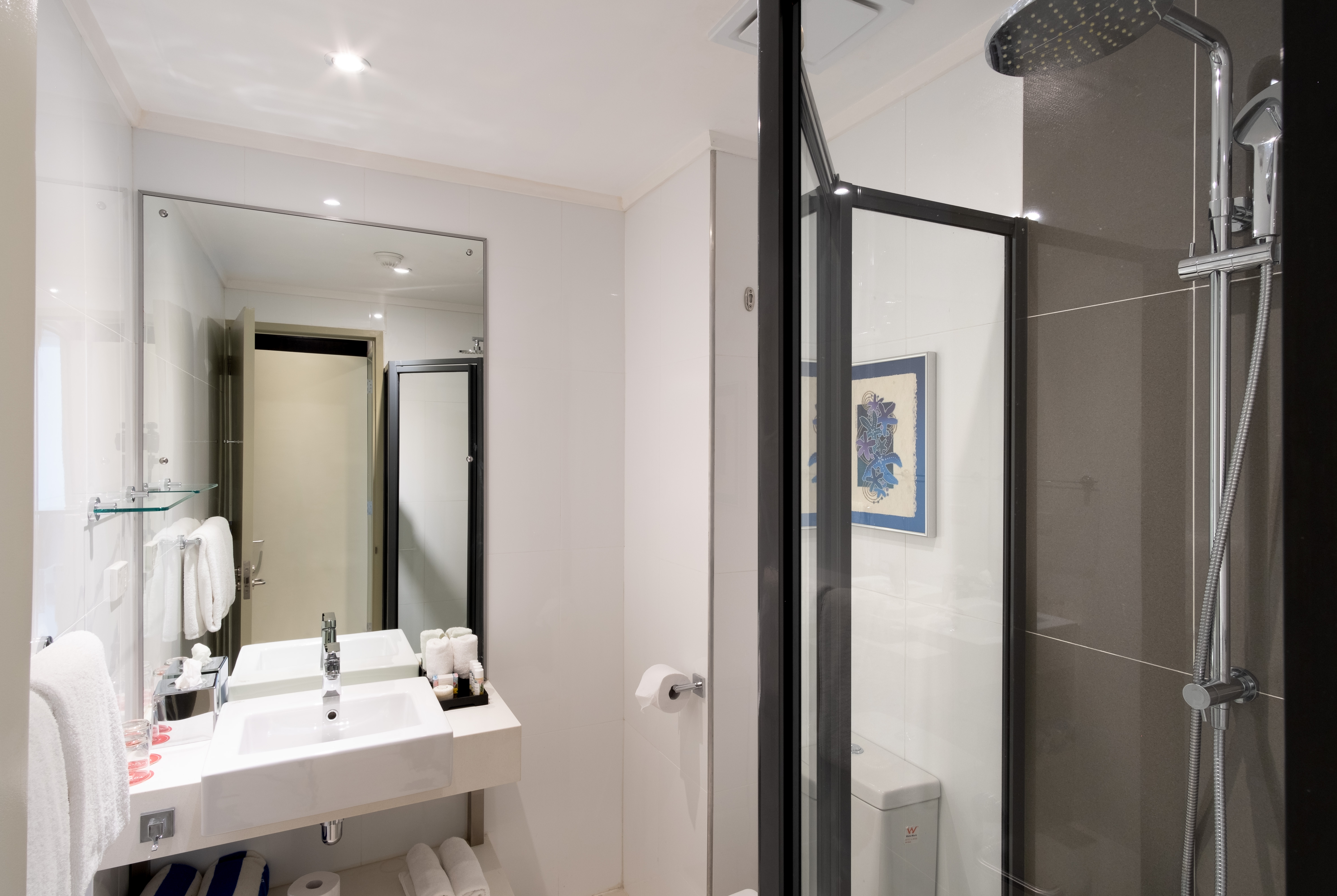 Guest room bath at the Ramada Suites by Wyndham Wailoaloa Beach Fiji in Nadi, Other than US/Canada